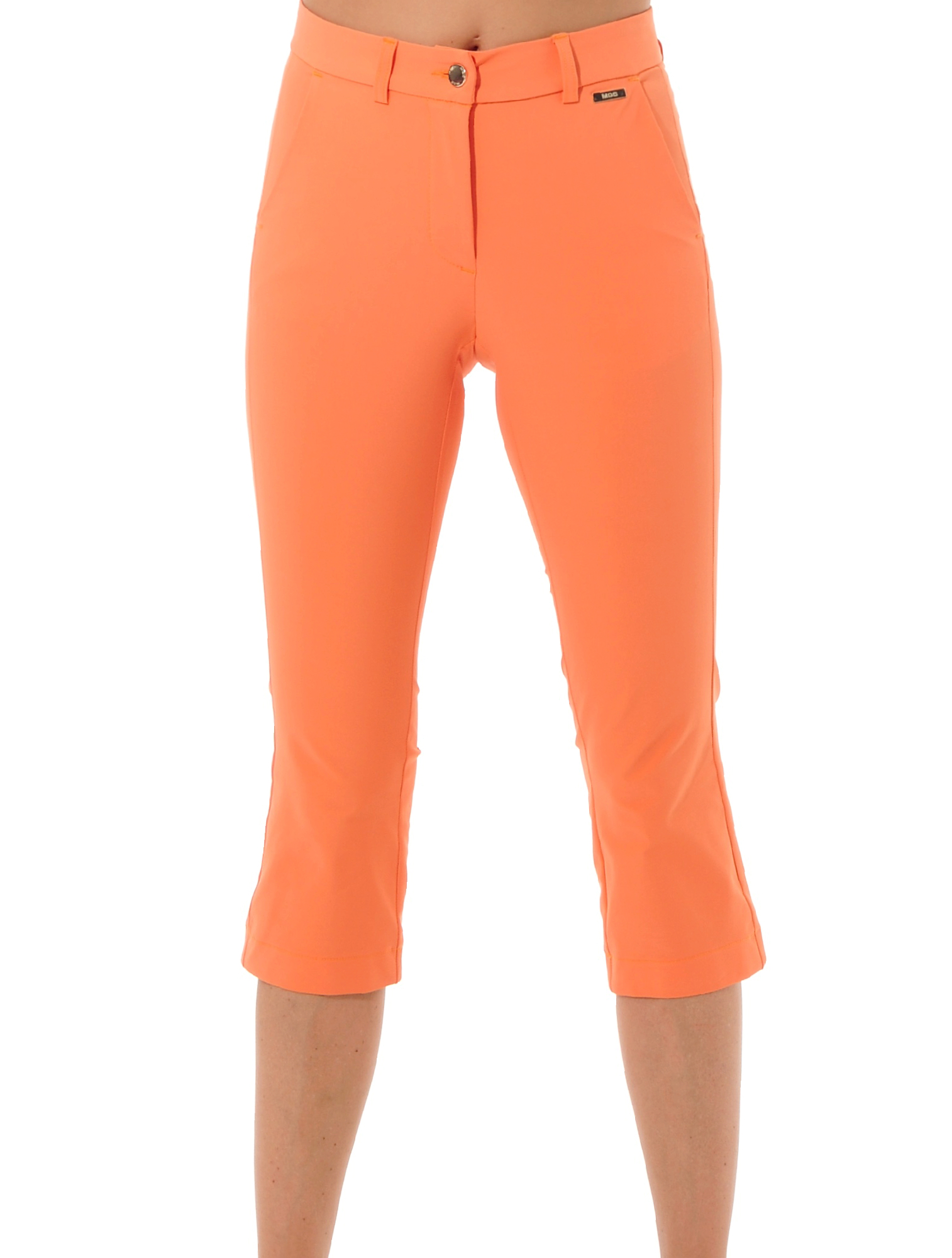 4way Stretch Capri Chinos papaya