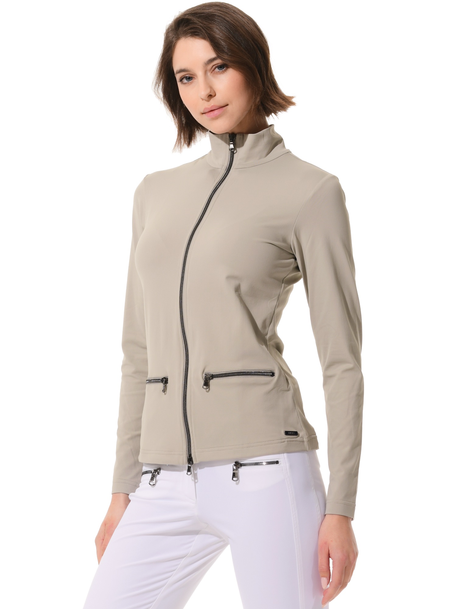 Jersey Full Zip Midlayer sage grey