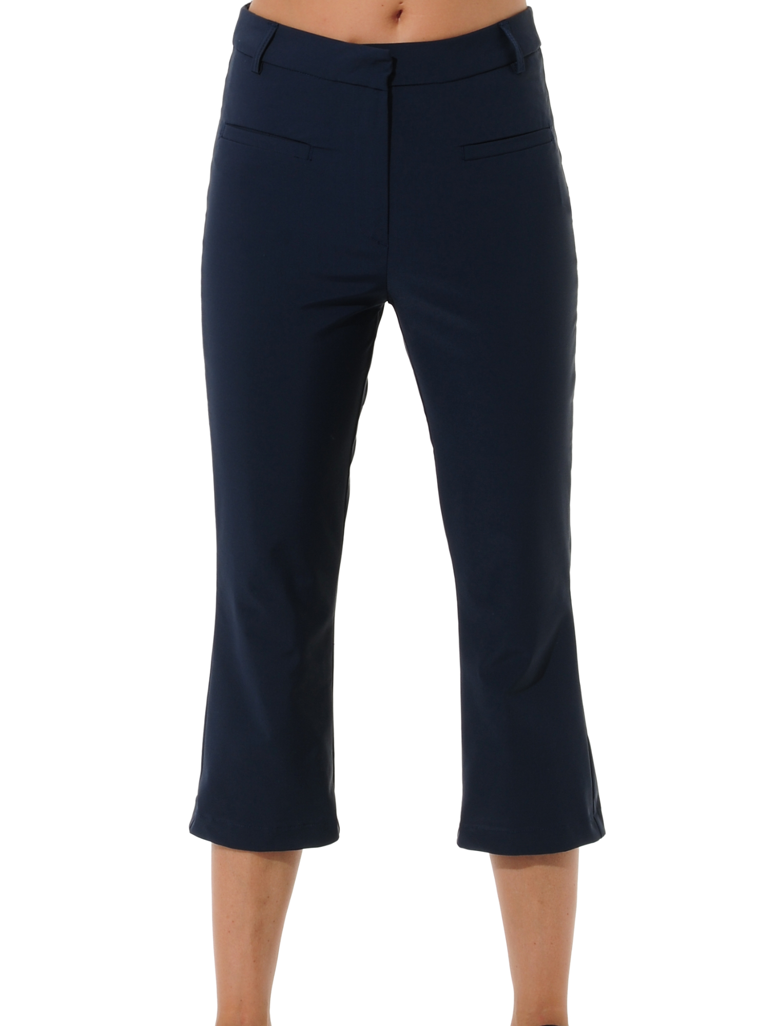 4way stretch high rise capri pants navy