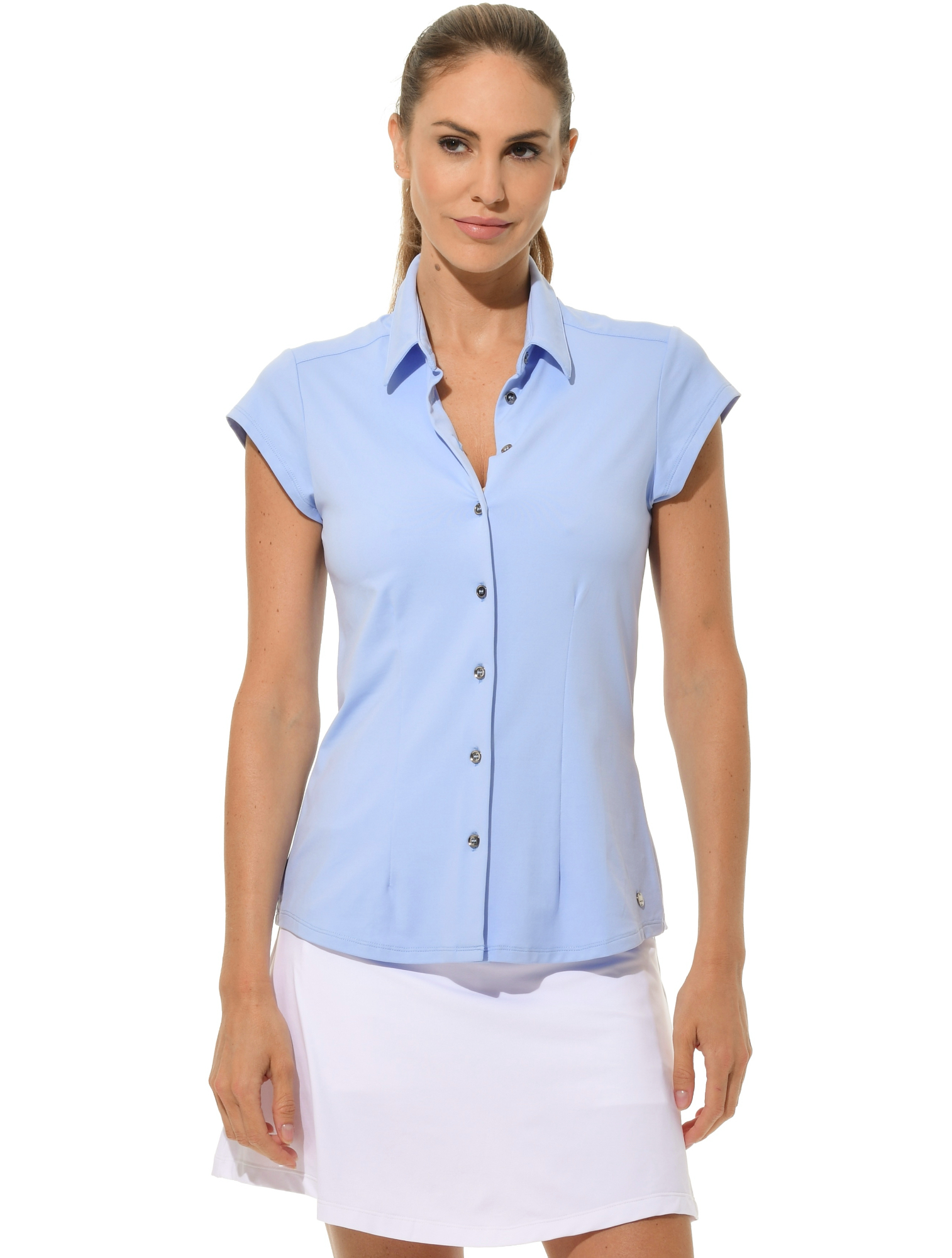 Jersey golf polo shirt cornflower