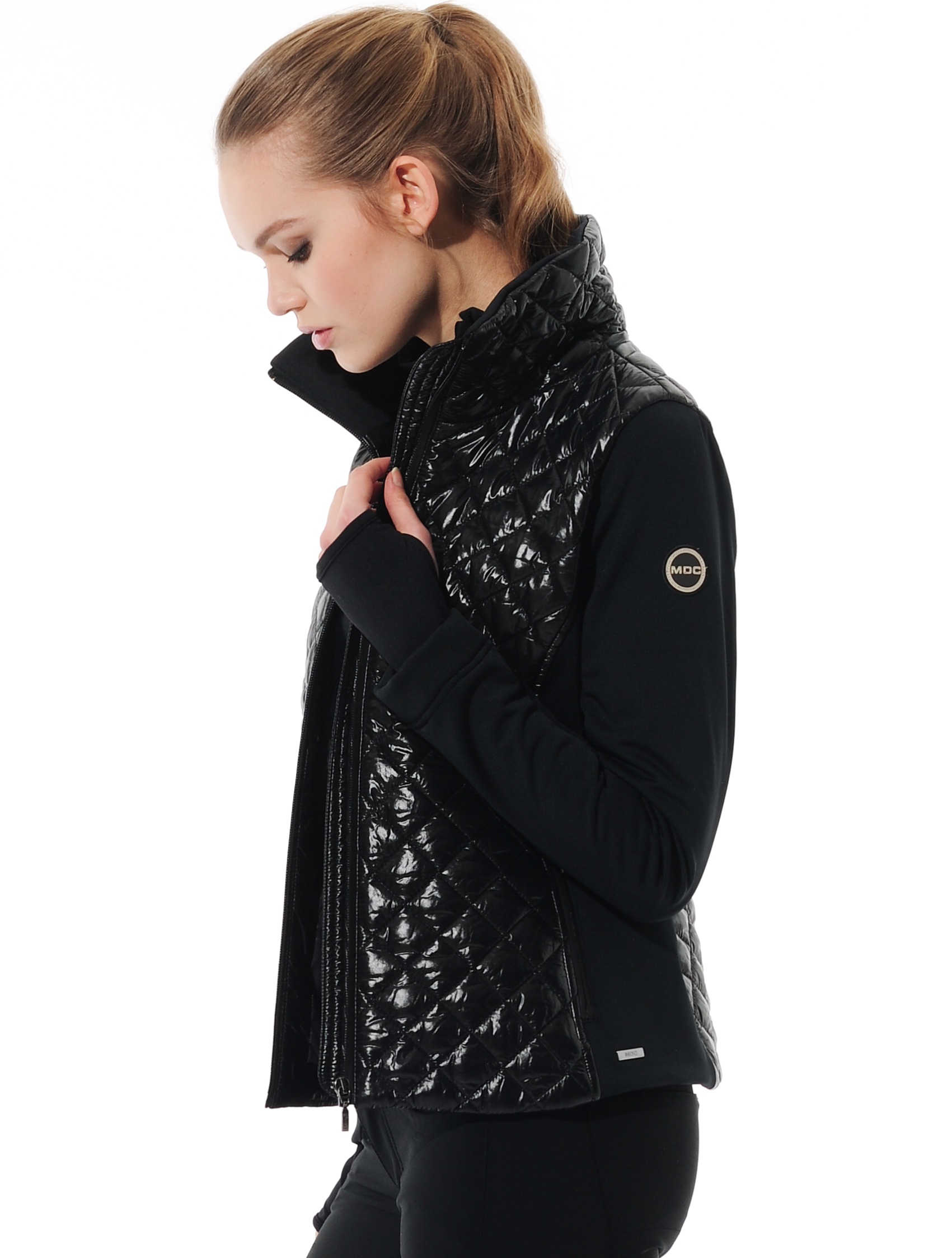 Shiny Power Stretch Steppjacke black