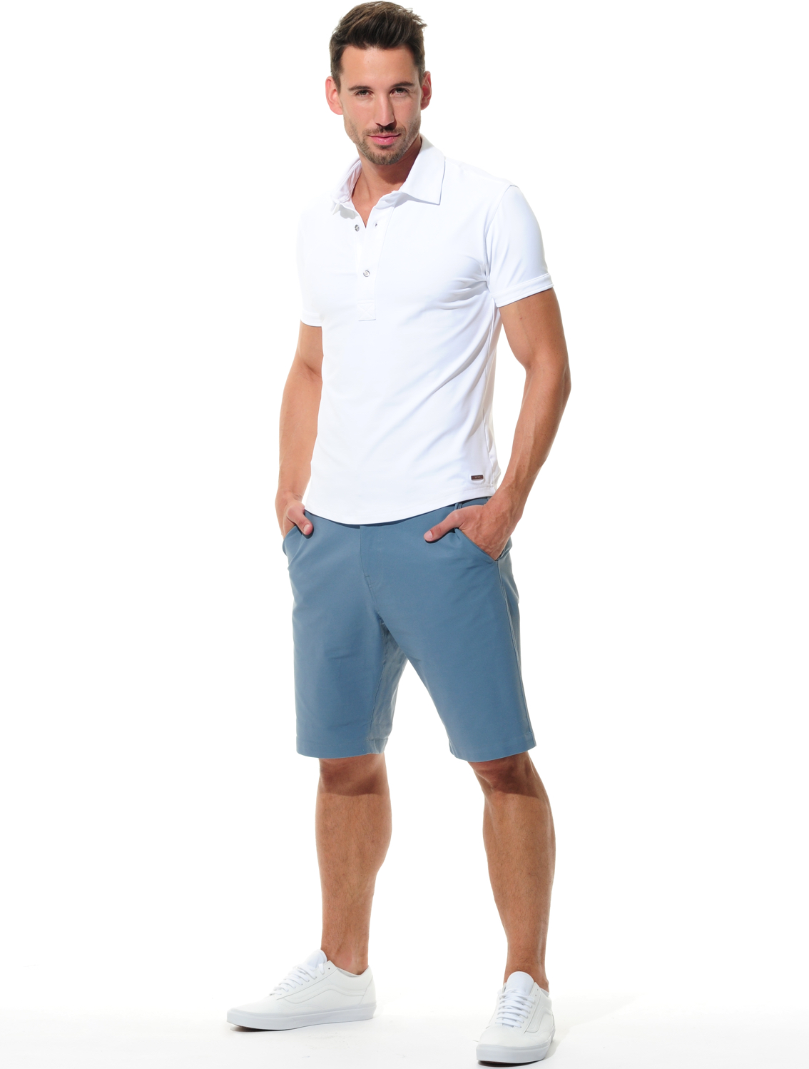 4way stretch shorts blue ash 