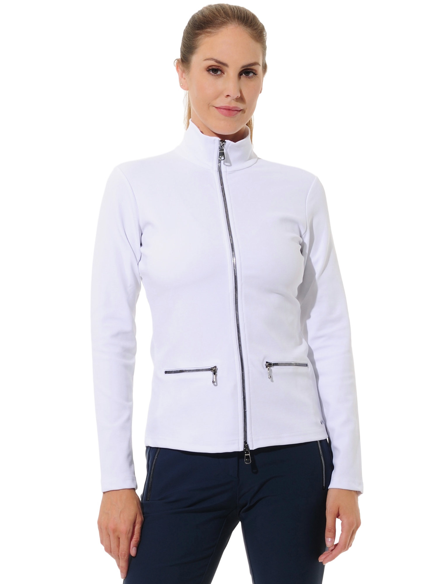 Cord stretch jacket white