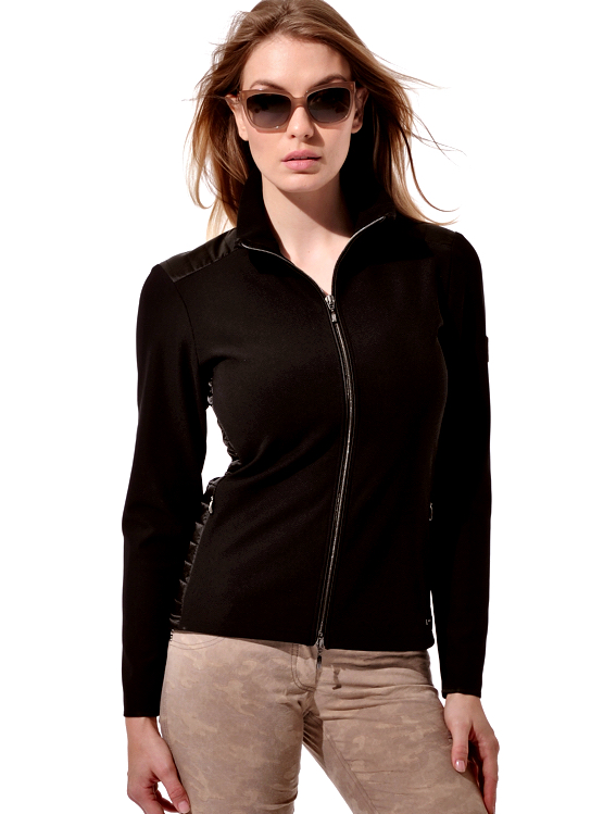 knitted softex stretch jacket black 