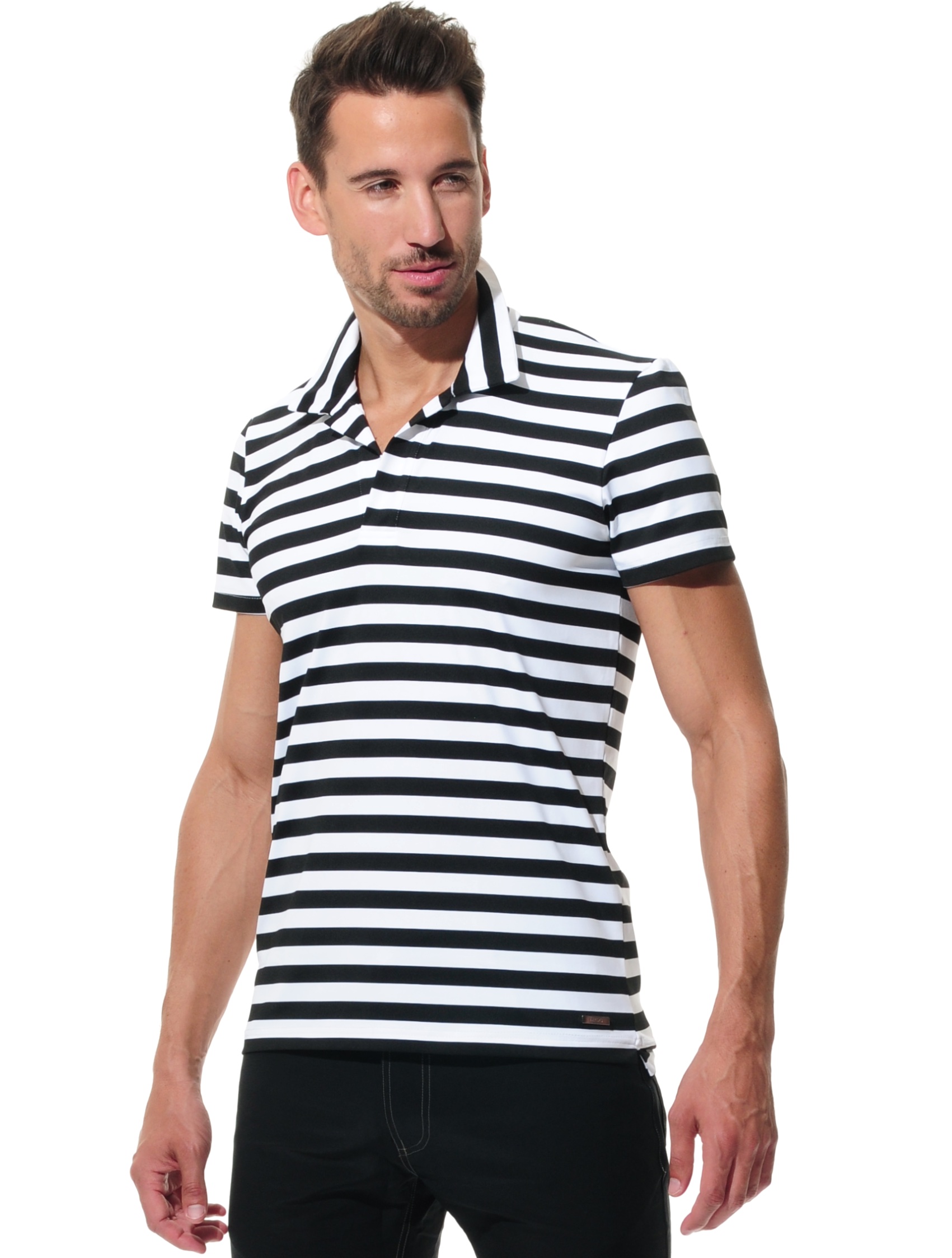 Meryl polo shirt black/white 