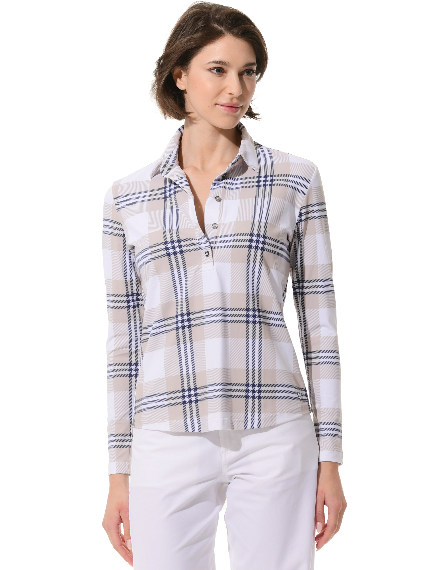 Check Print Golf Poloshirt