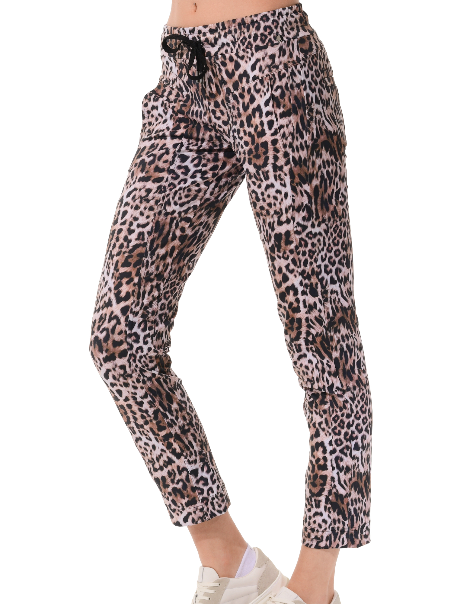 Fur print slim sports leisure pants