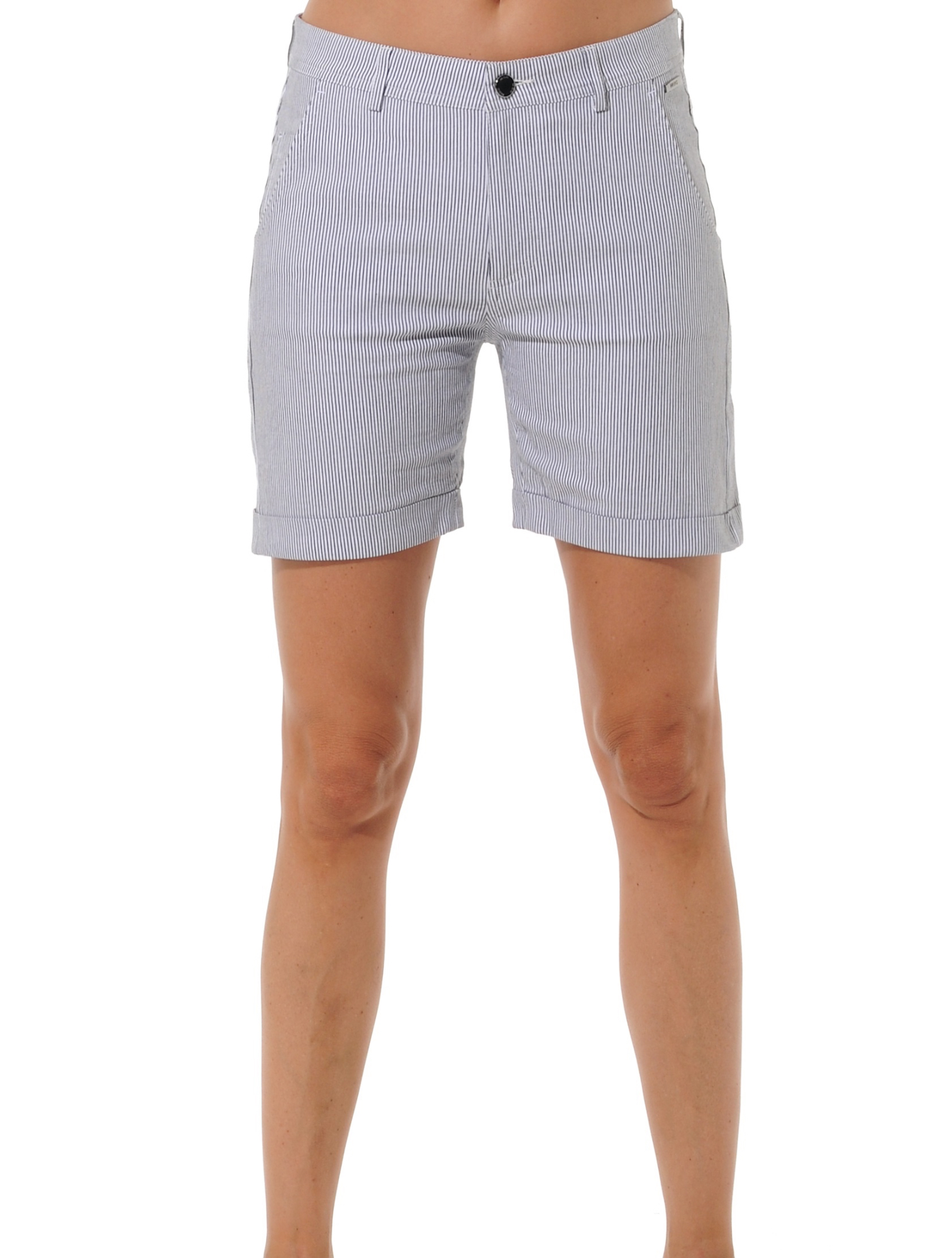 Cotton stretch shorts black/white