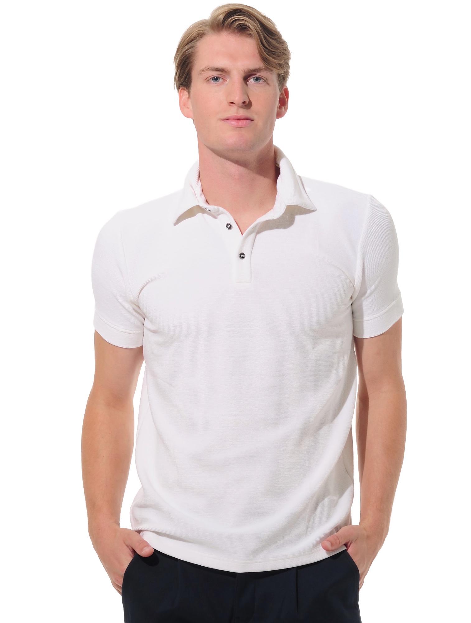 Towelling Golf Poloshirt white