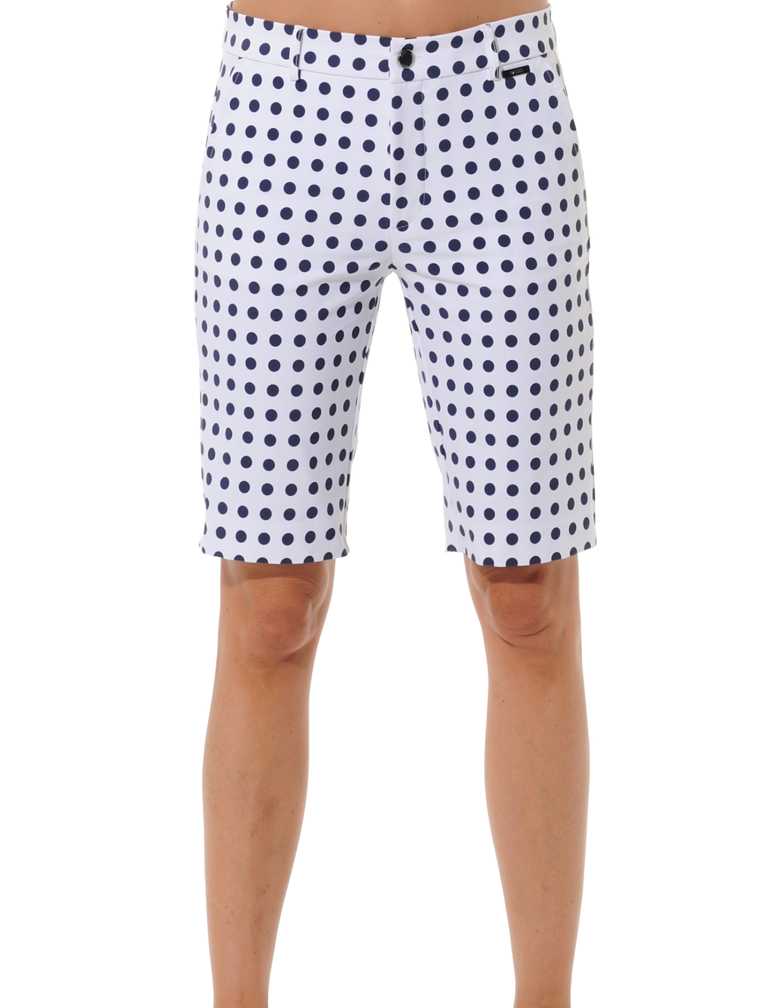 Dots print golf bermuda shorts navy