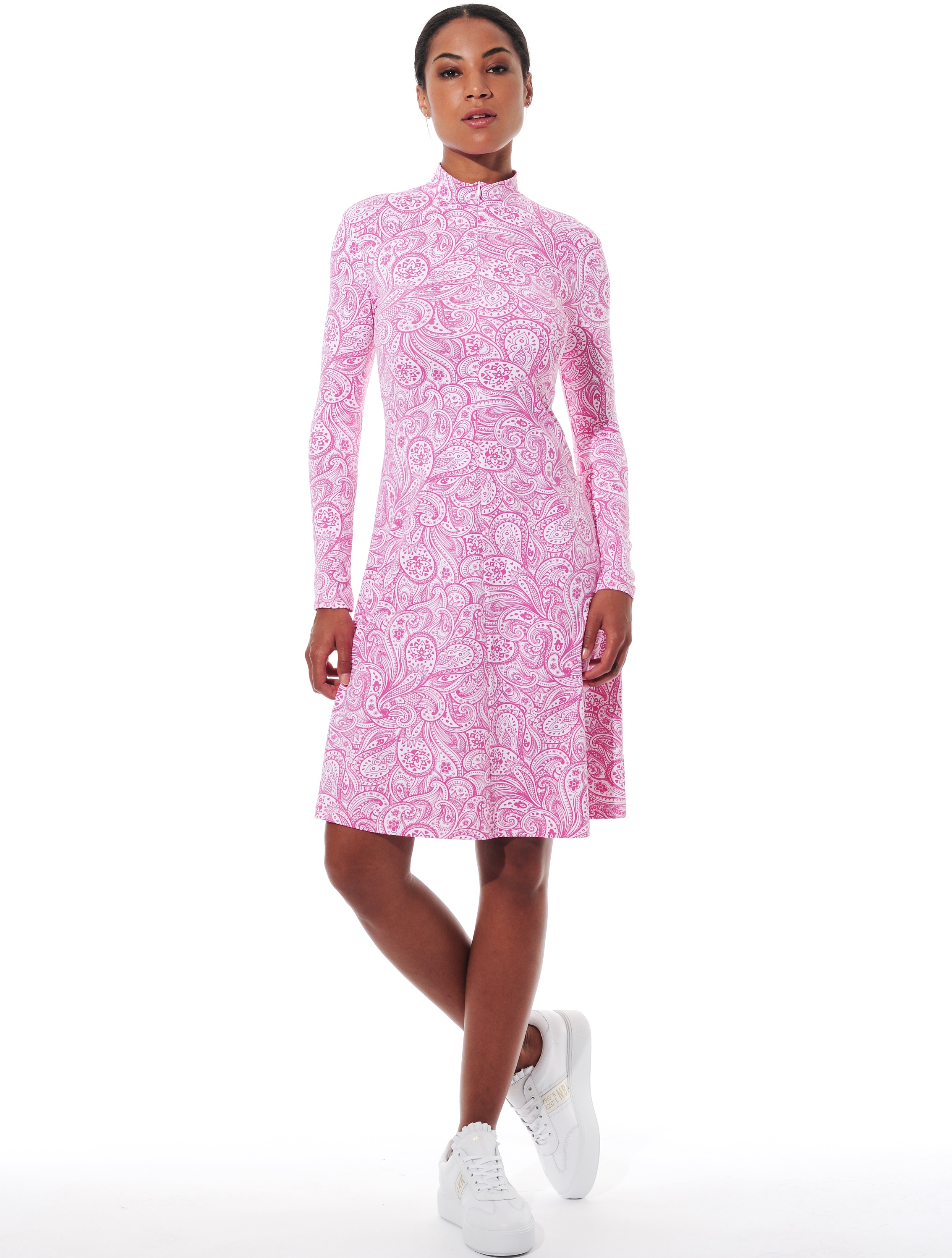 Paisley Print Kleid flamingo