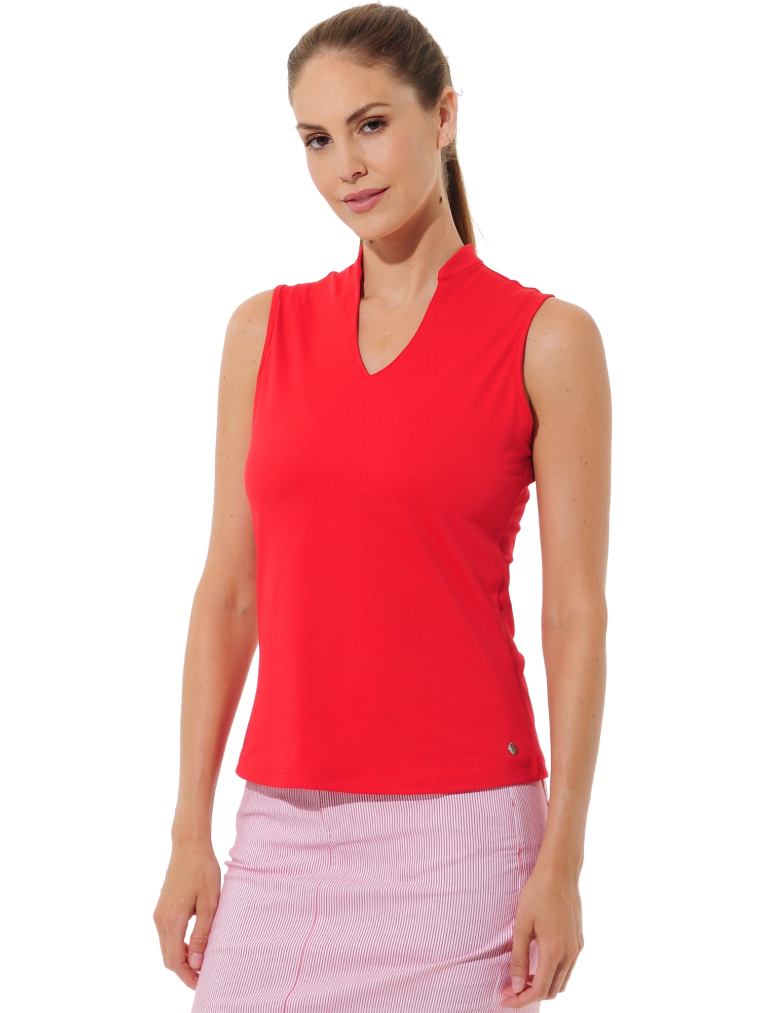 Jersey golf polo shirt red
