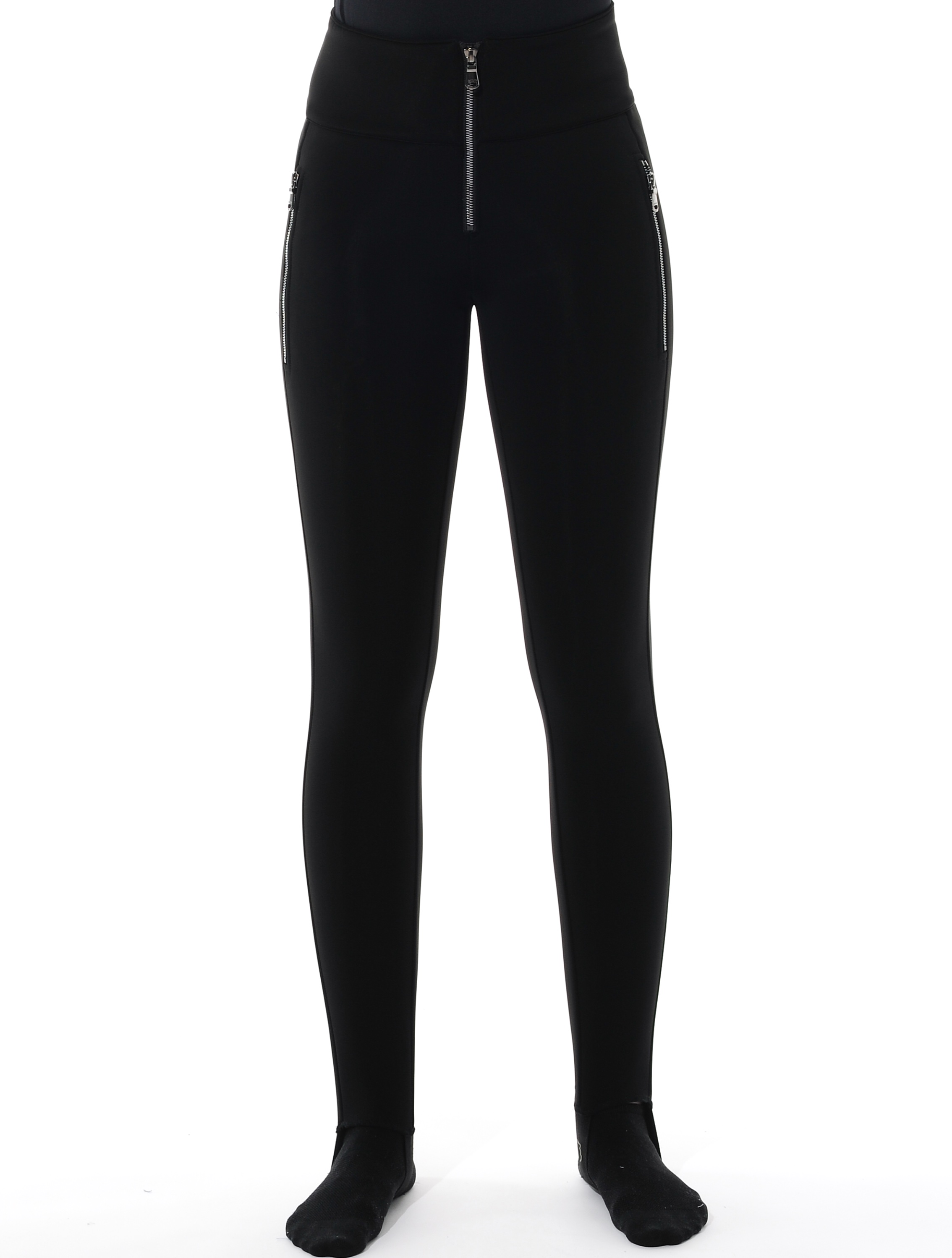 4way stretch in-boot ski pants black 