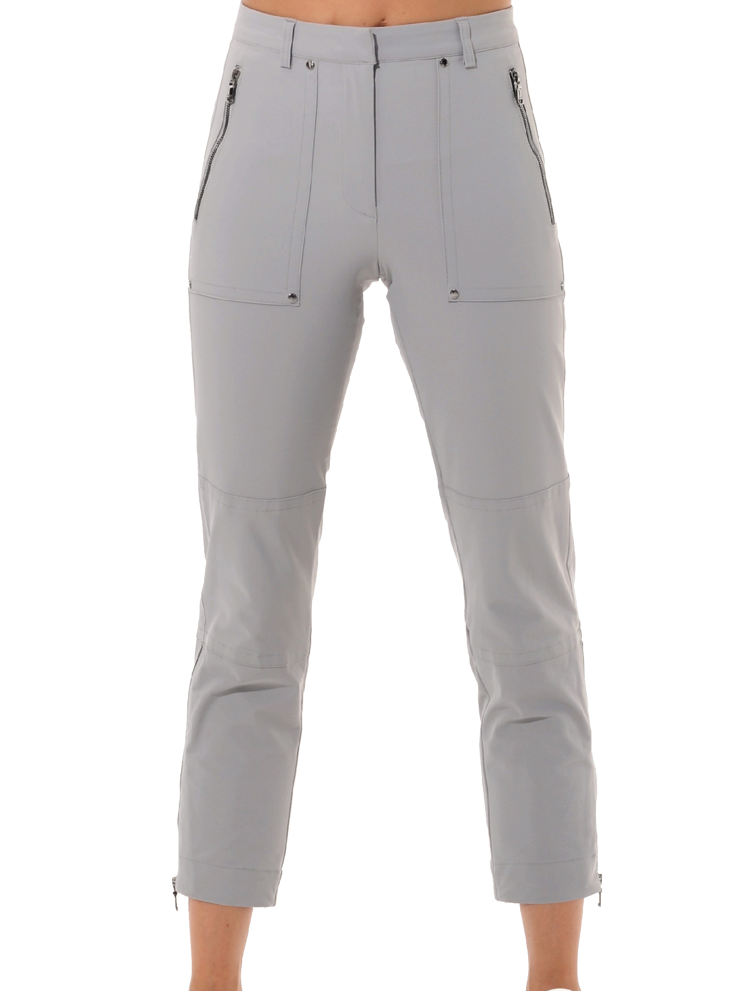 4way stretch straight fit cargo pants grey 