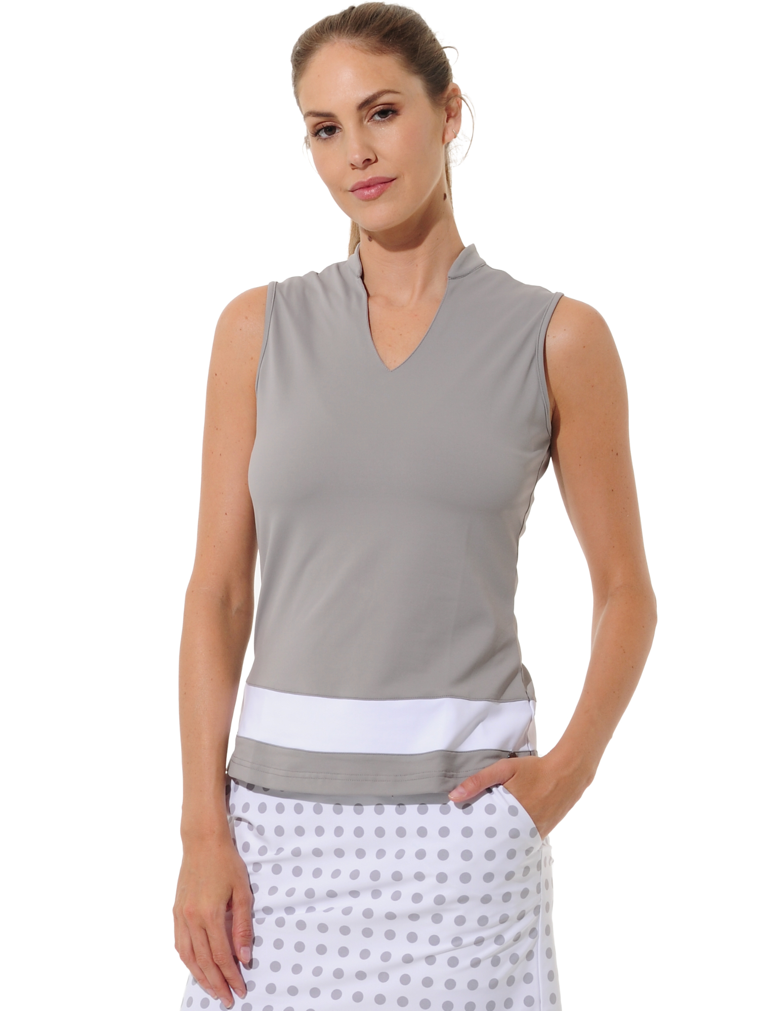 Jersey golf polo shirt grey