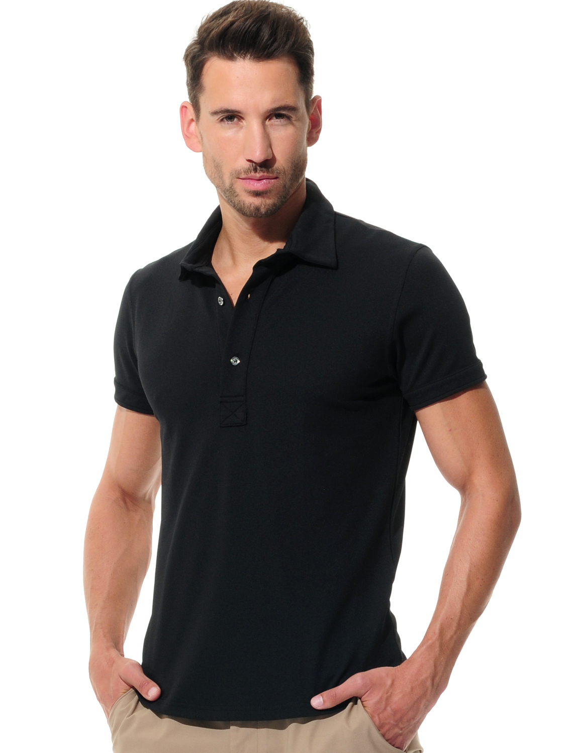 Pique golf polo shirt black 