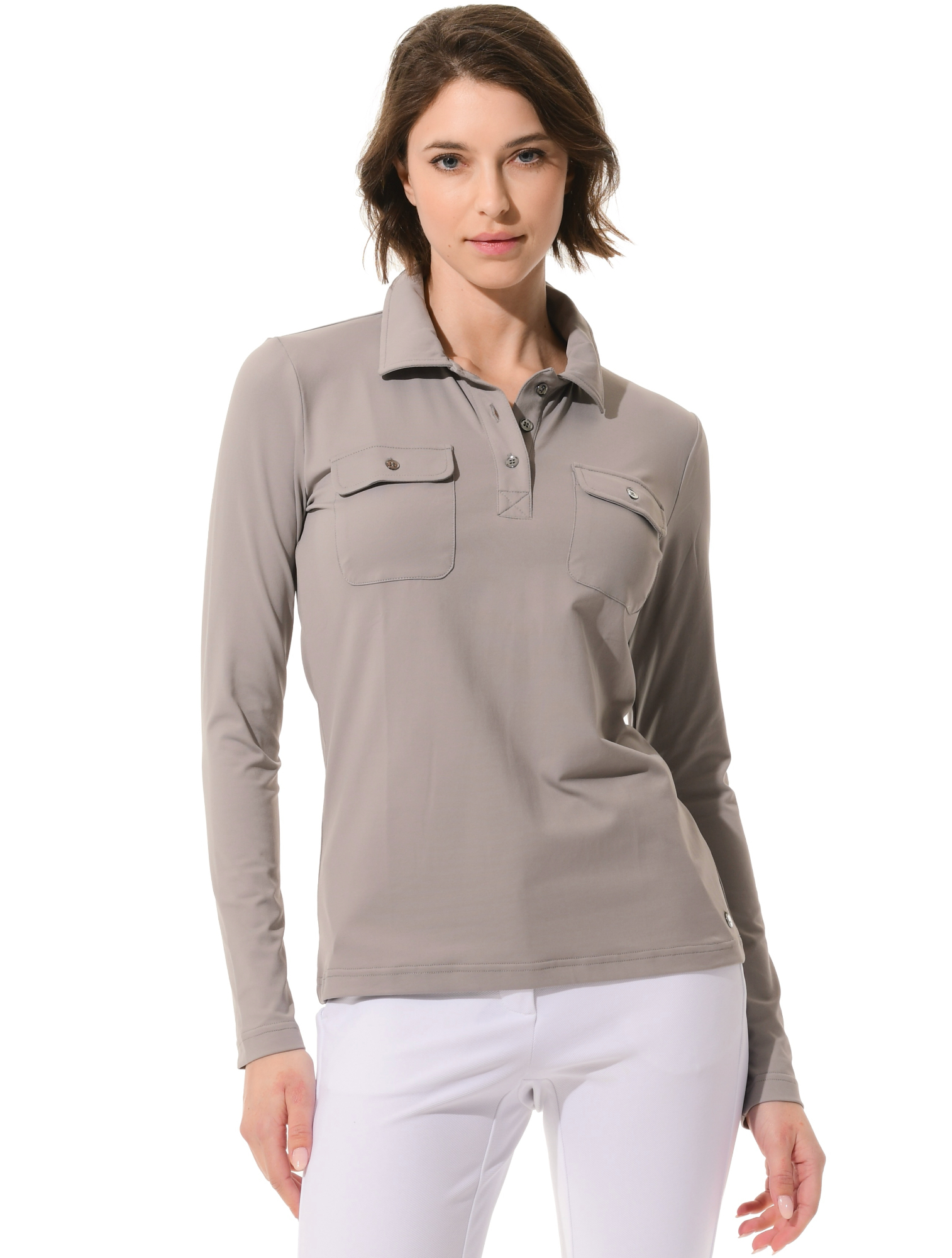 Jersey golf polo shirt cement