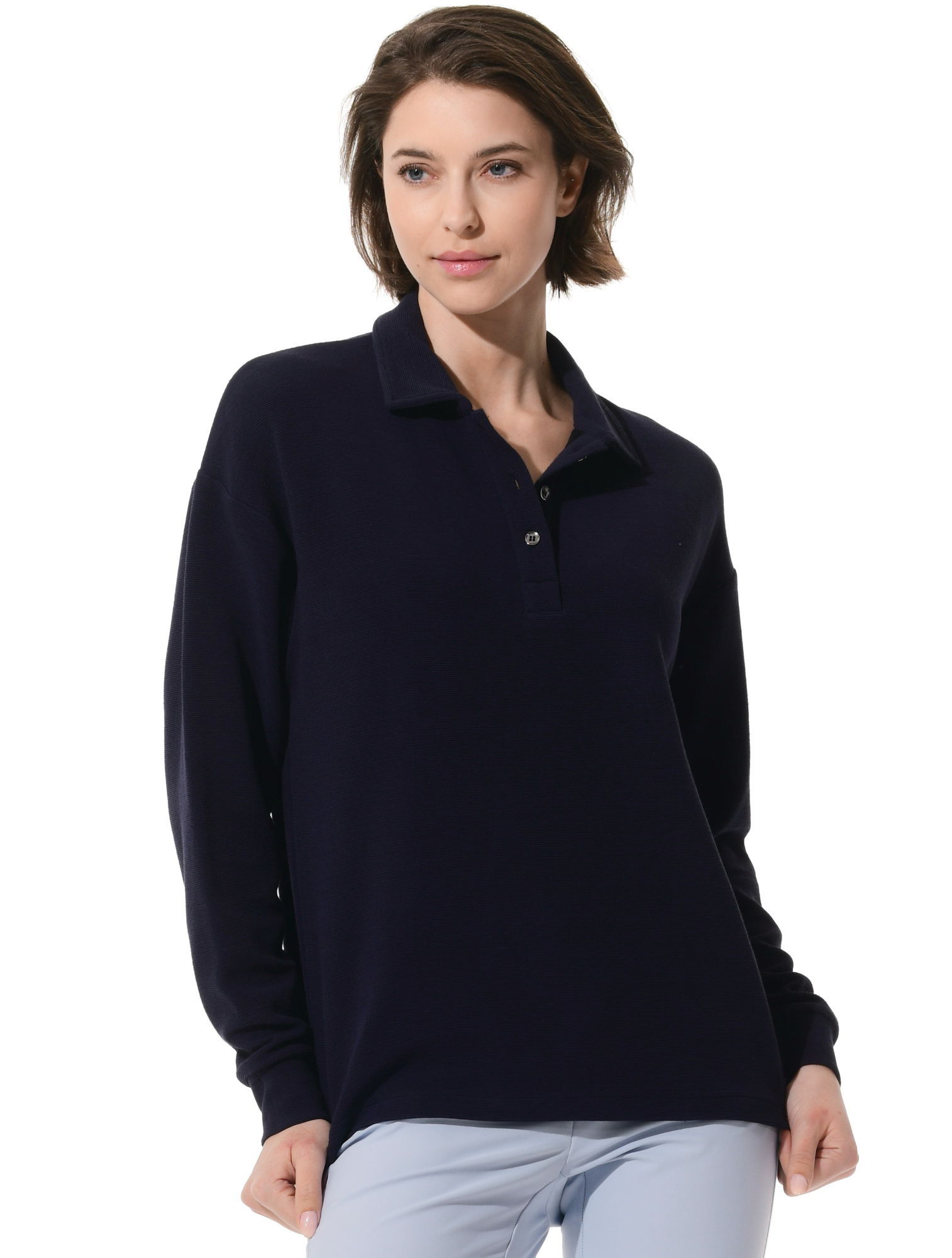 Rib Jersey Poloshirt night blue