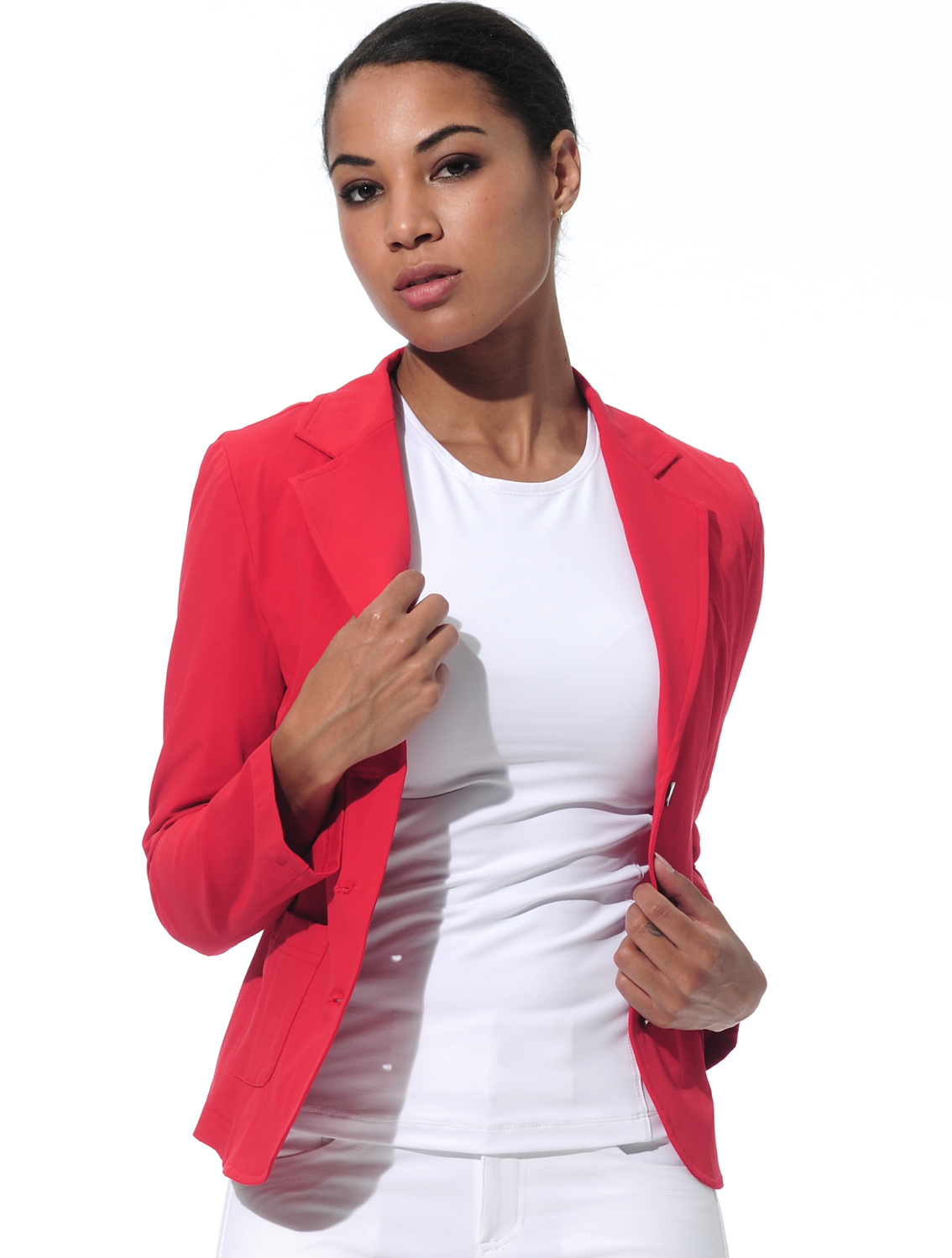 4way stretch blazer red 