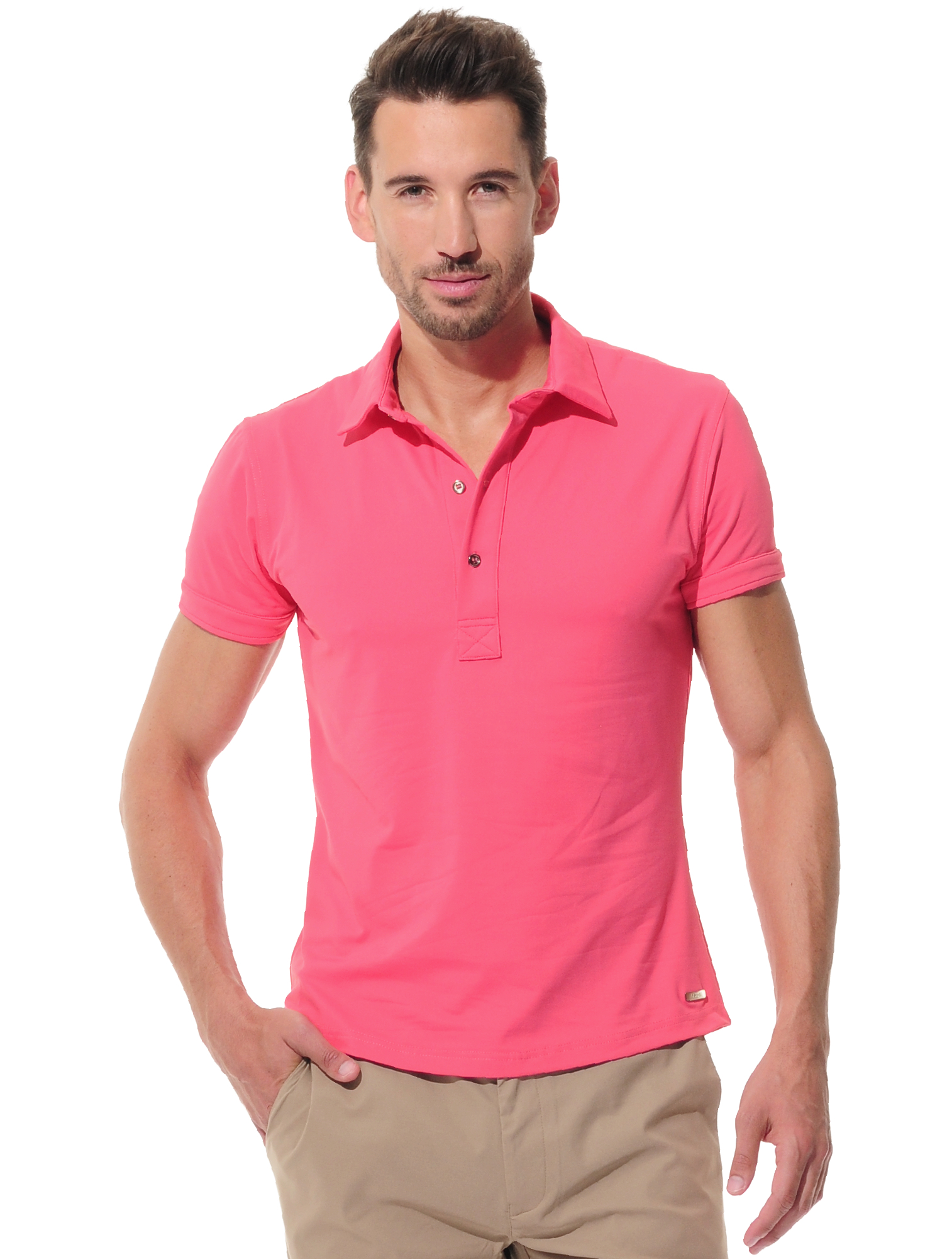 Jersey Golf Poloshirt flamingo