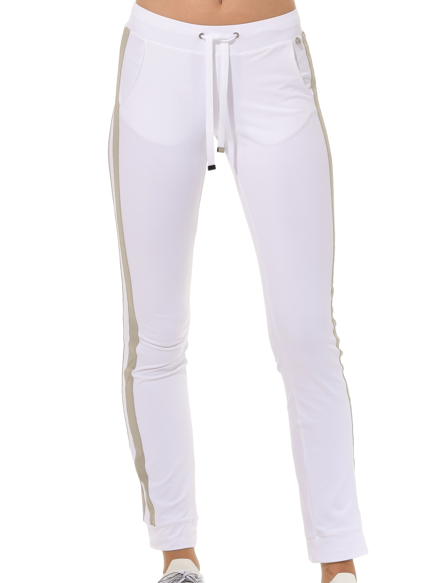 Jersey Track Pants white/sage grey