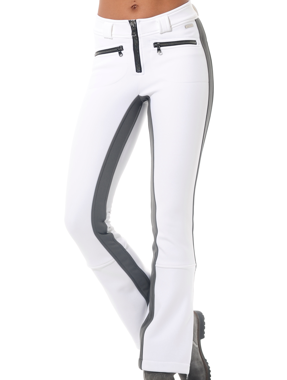 4way stretch jet pants white/steel 