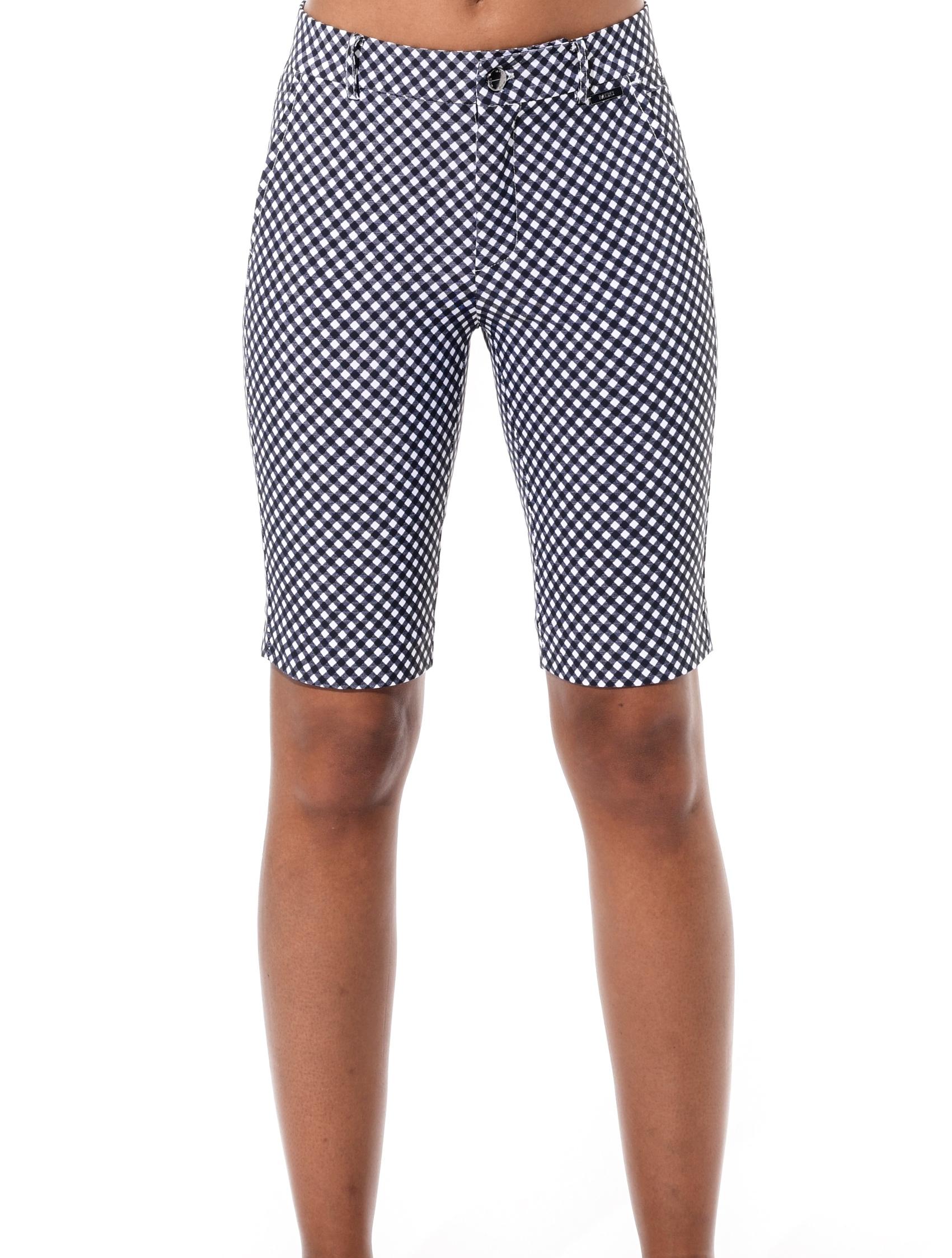 Vichy print golf shorts black/white 