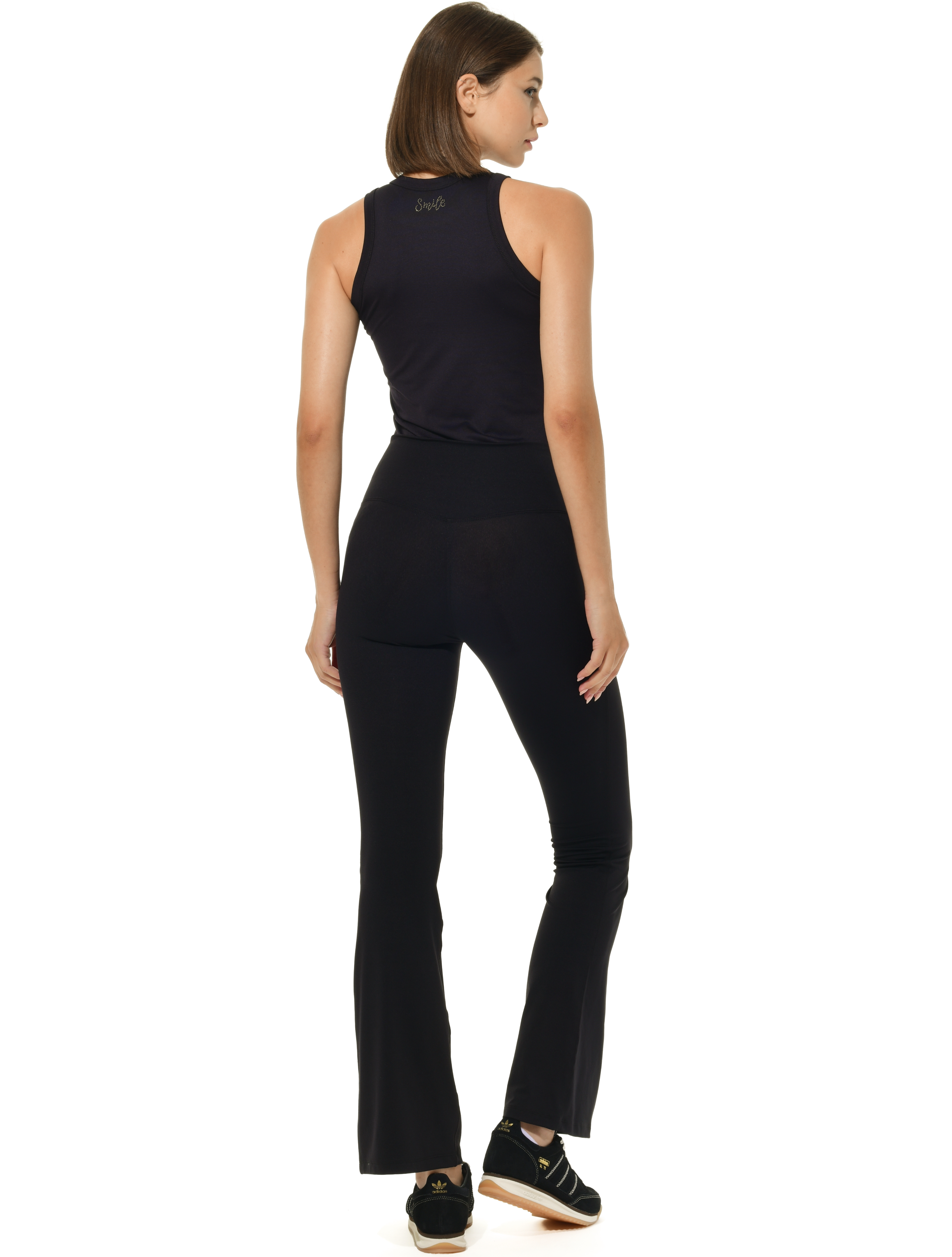 Jersey Flared Yoga Pants black