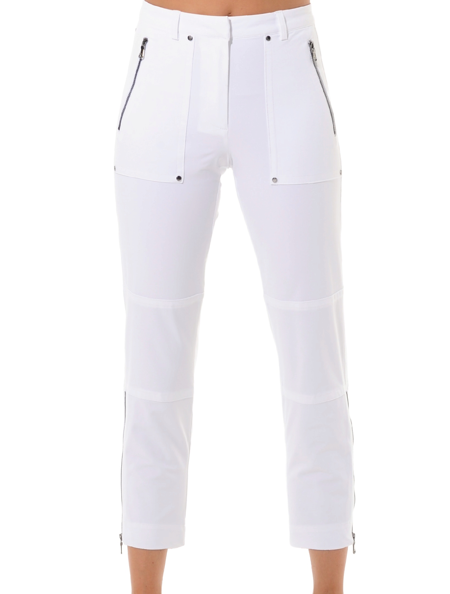 4way Stretch Straight Fit Cargo Pants white