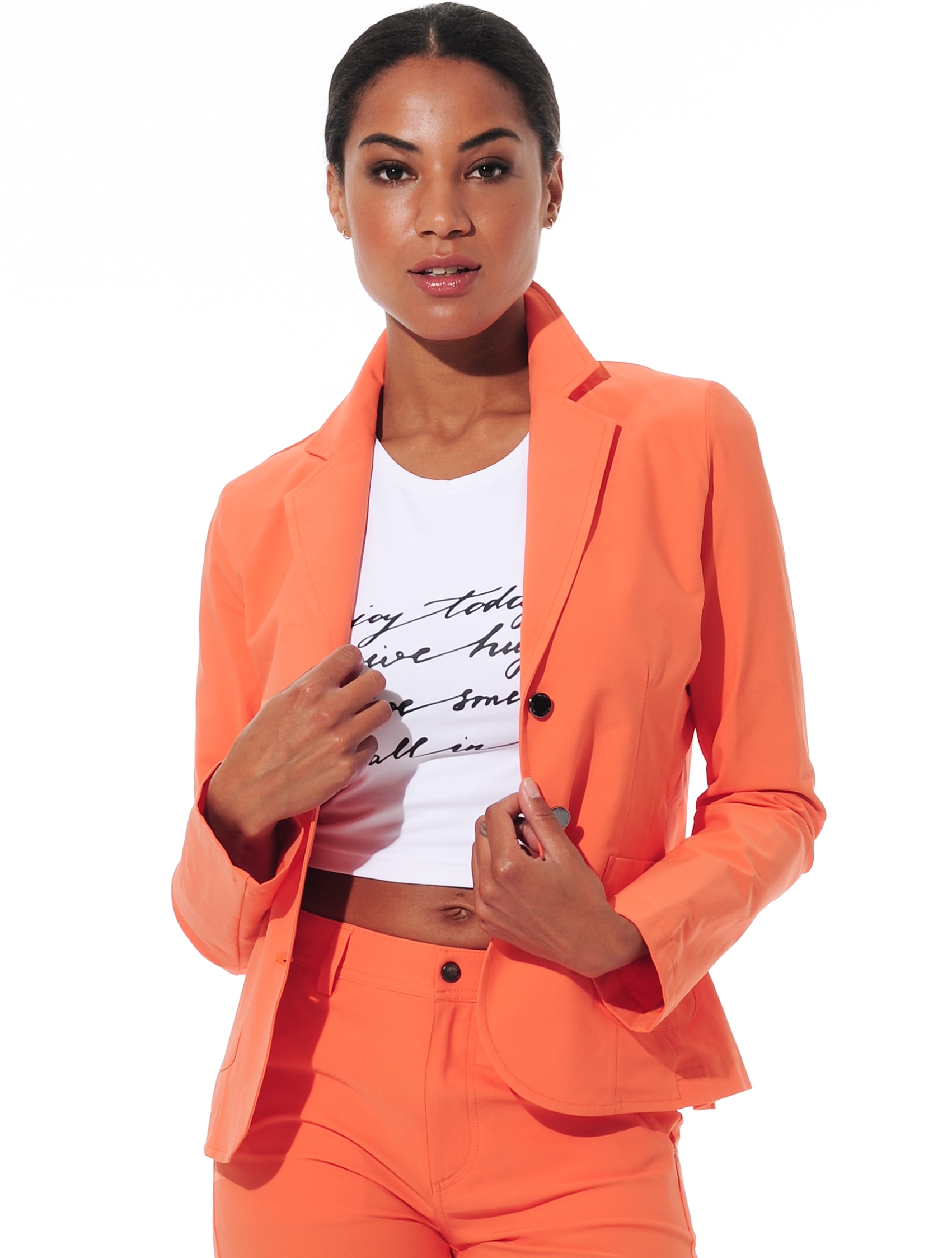 4way Stretch Blazer papaya