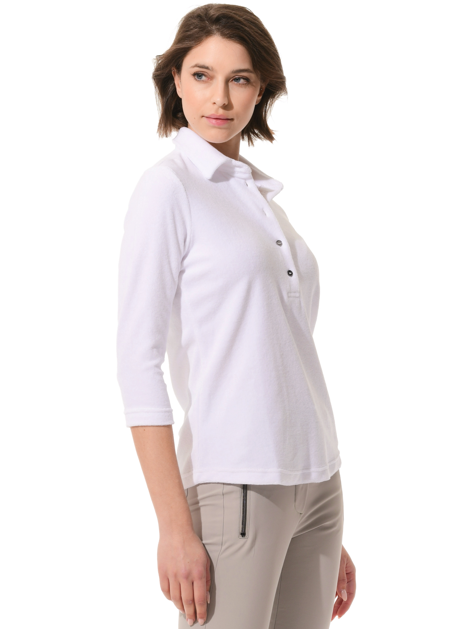 Terry Poloshirt white