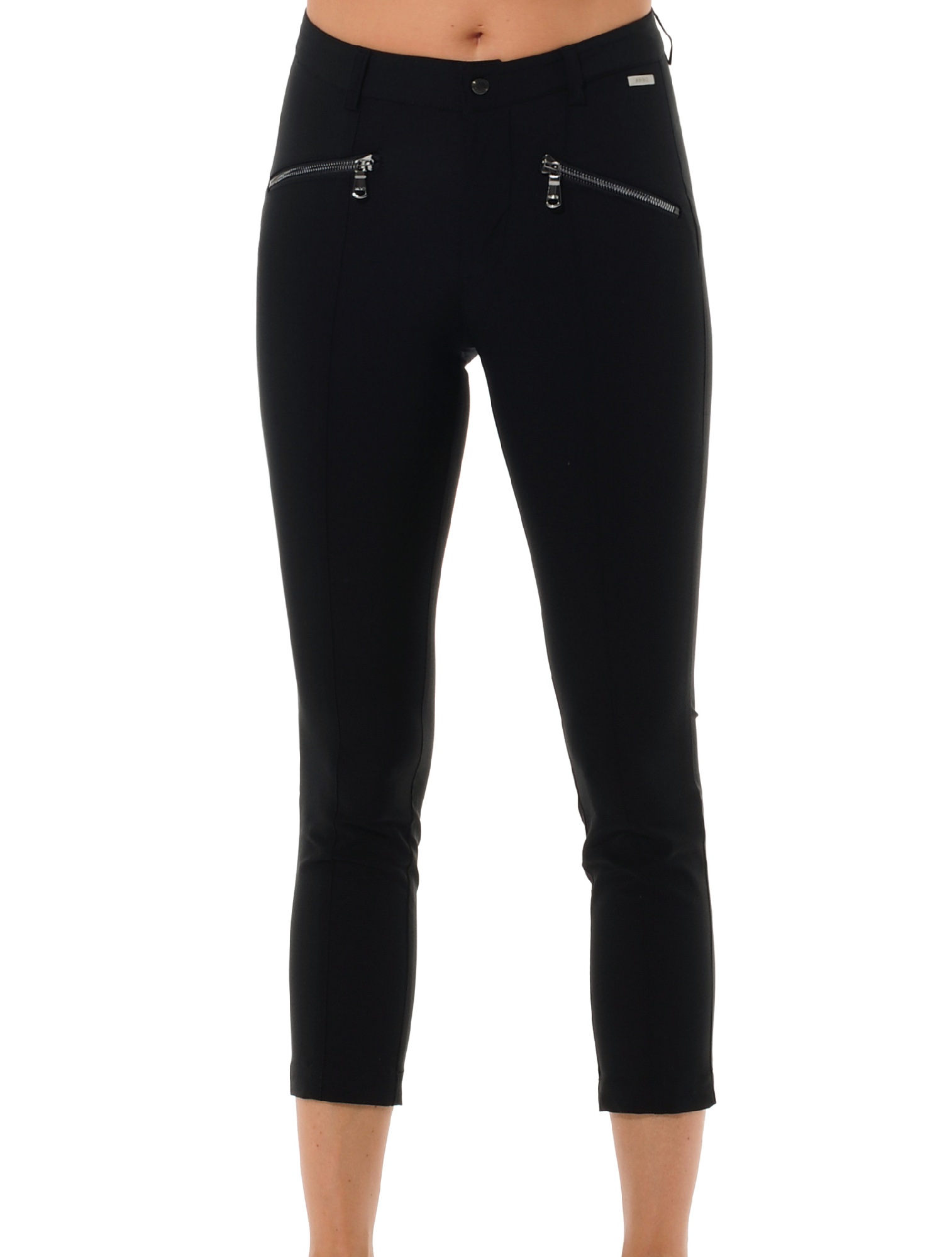 4way Stretch Curvy Cropped Pants black