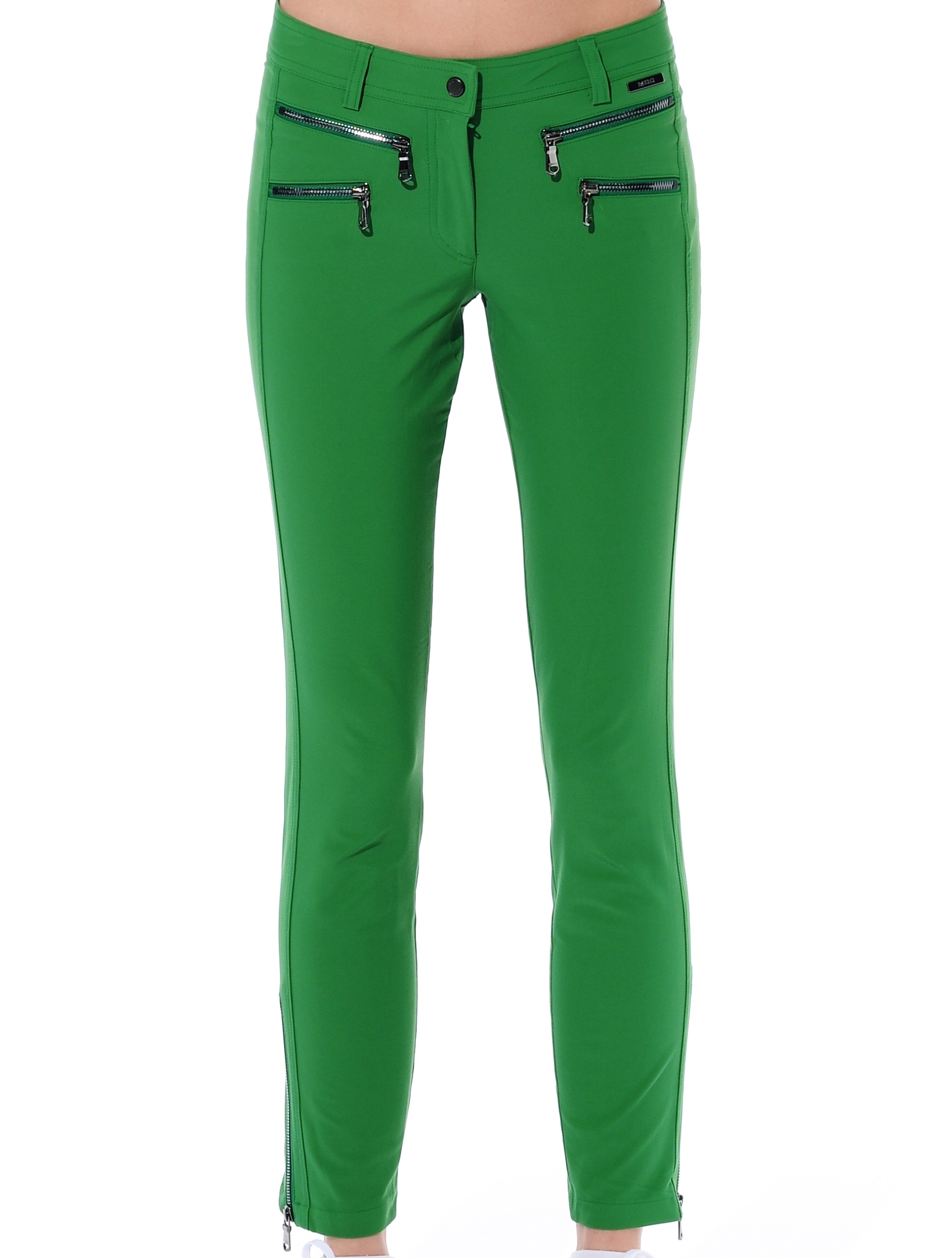 4way Stretch Double Zip Ankle Pants gecko