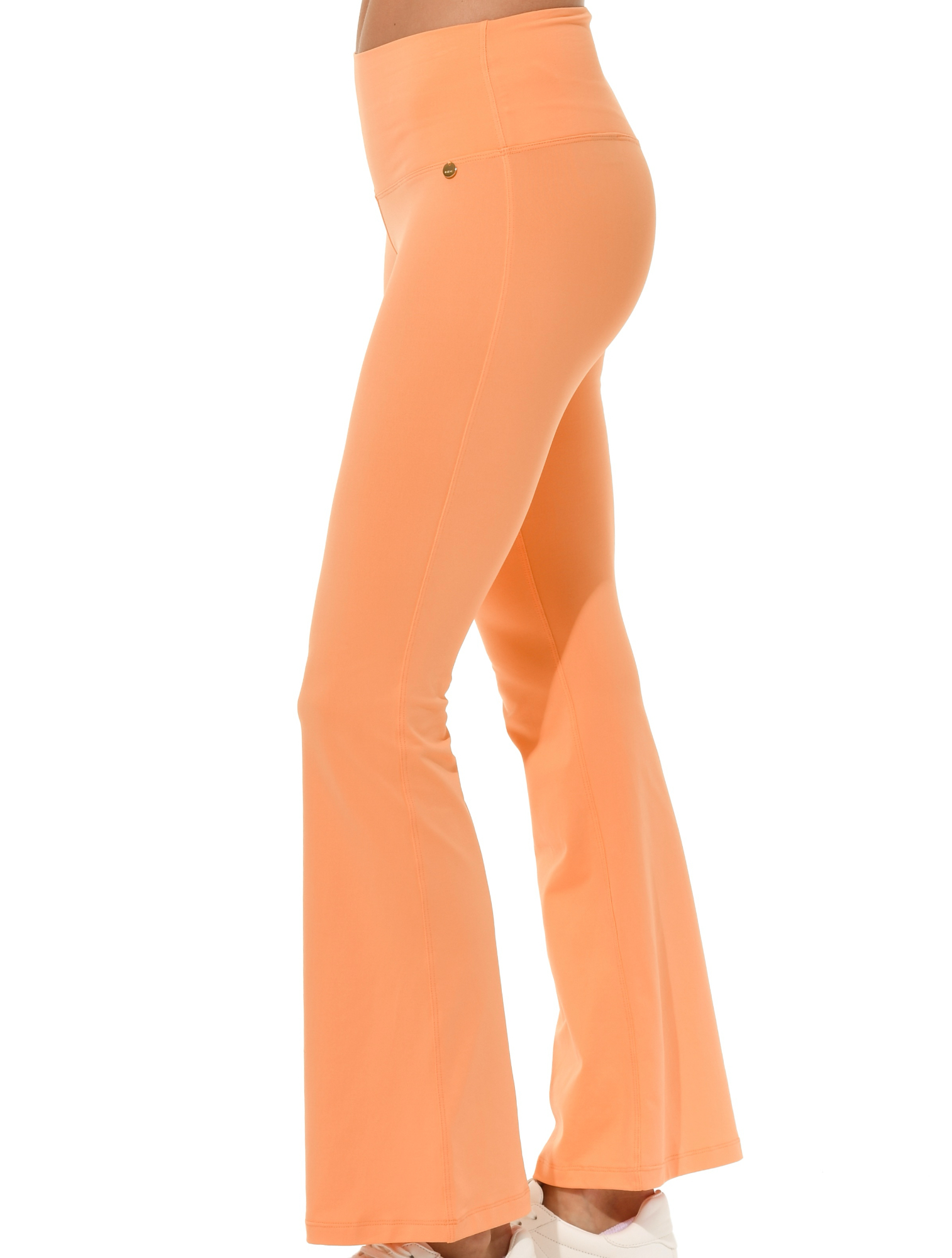 Jersey flared yoga pants salmon