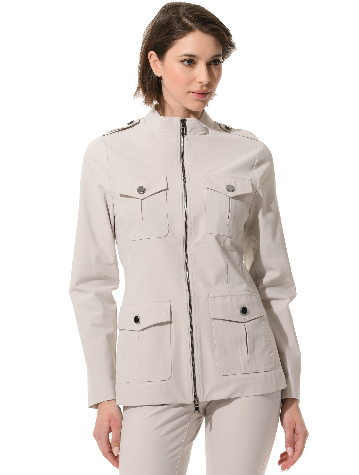 4way stretch jacket linen 