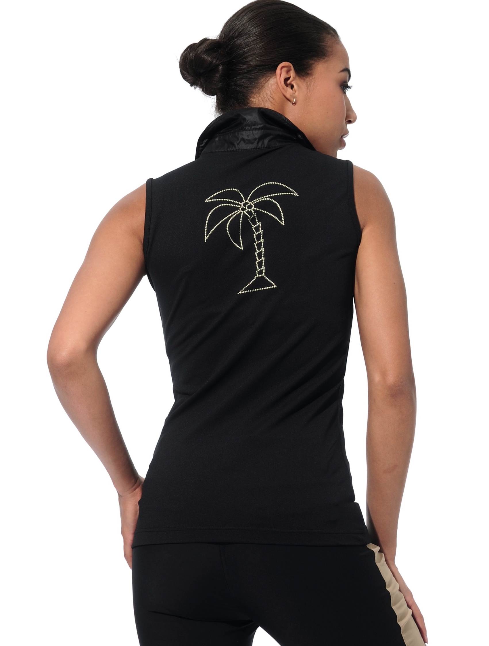 pique polo shirt black 
