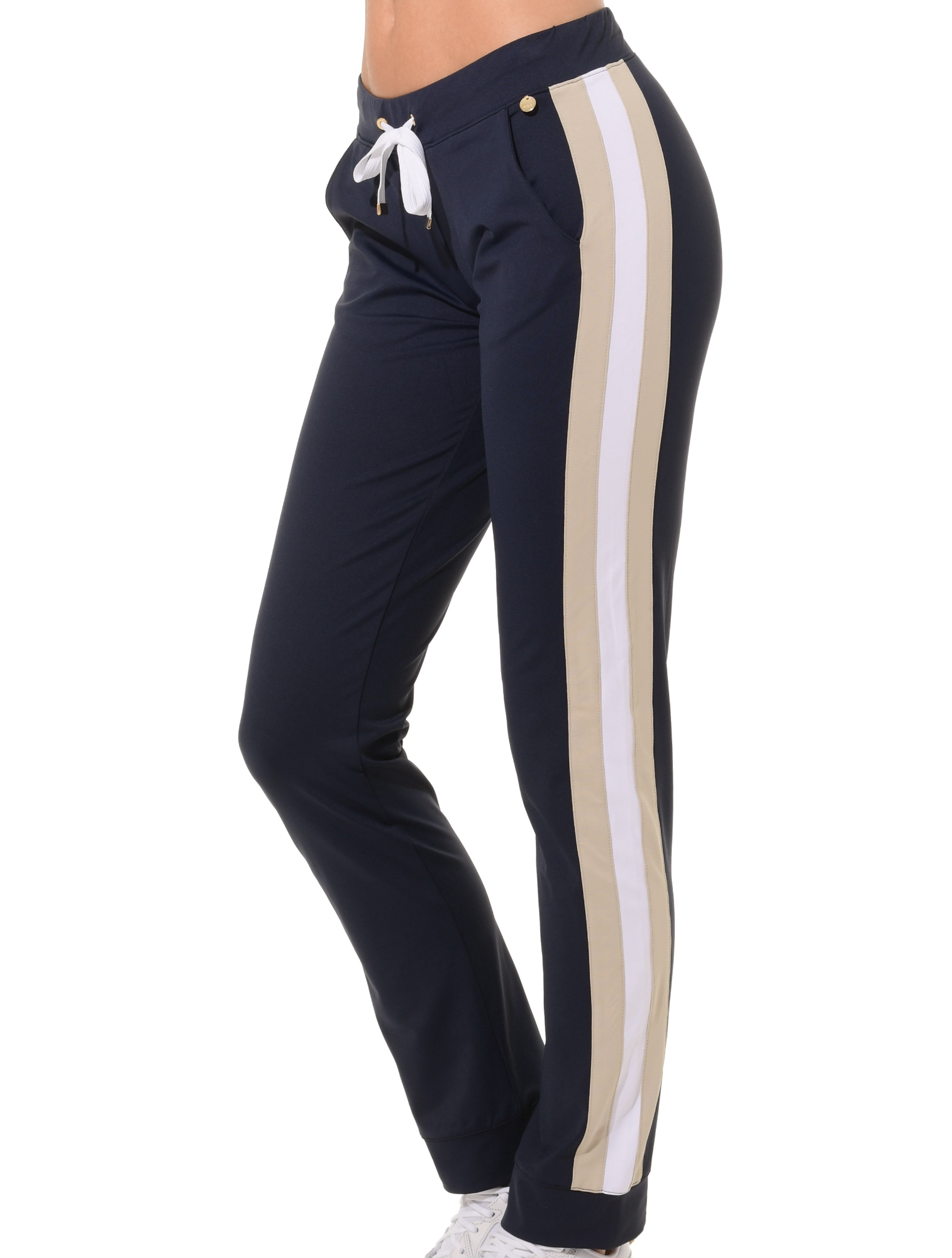 Jersey Track Pants navy/light taupe/white