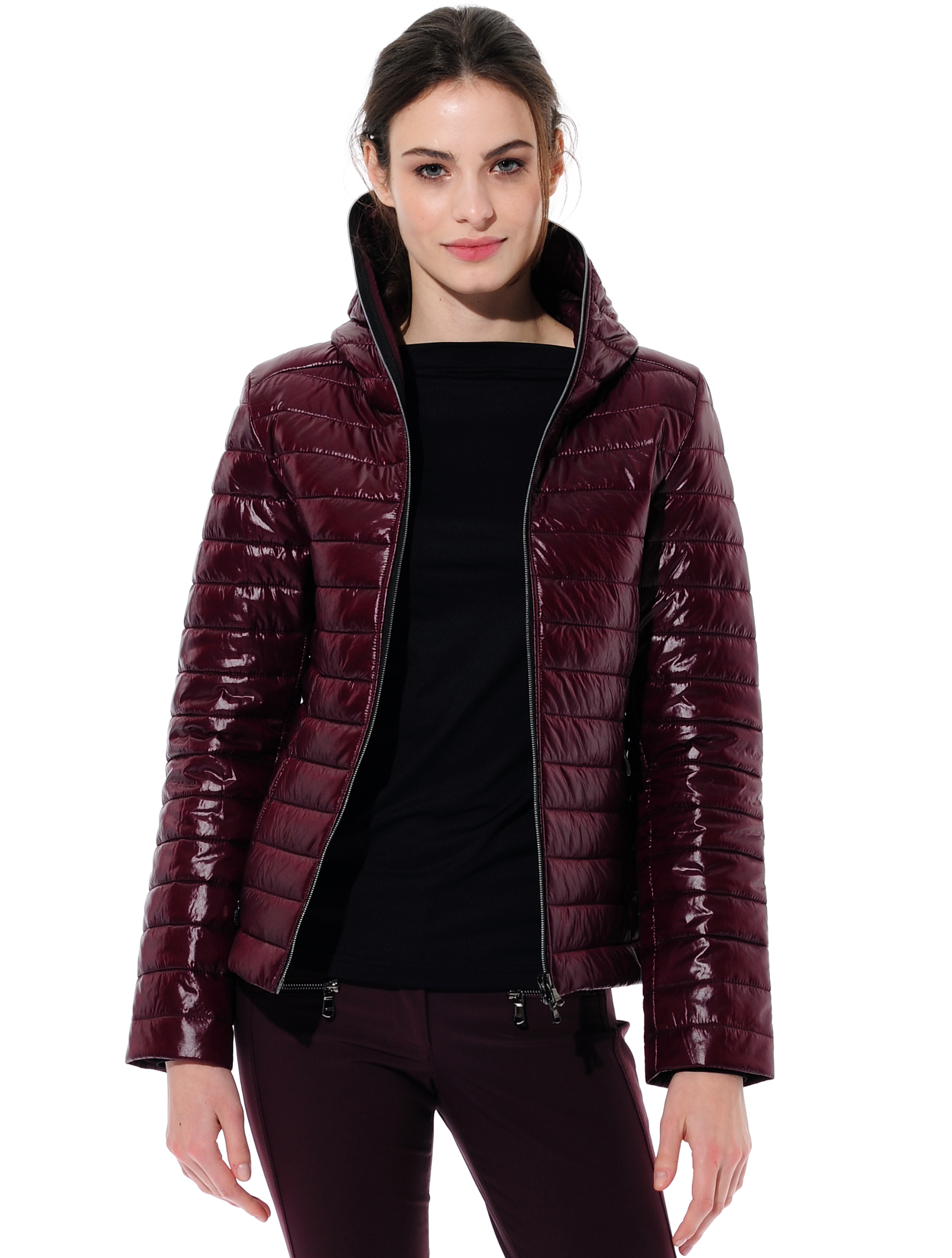 shiny puffer jacket bloodstone 