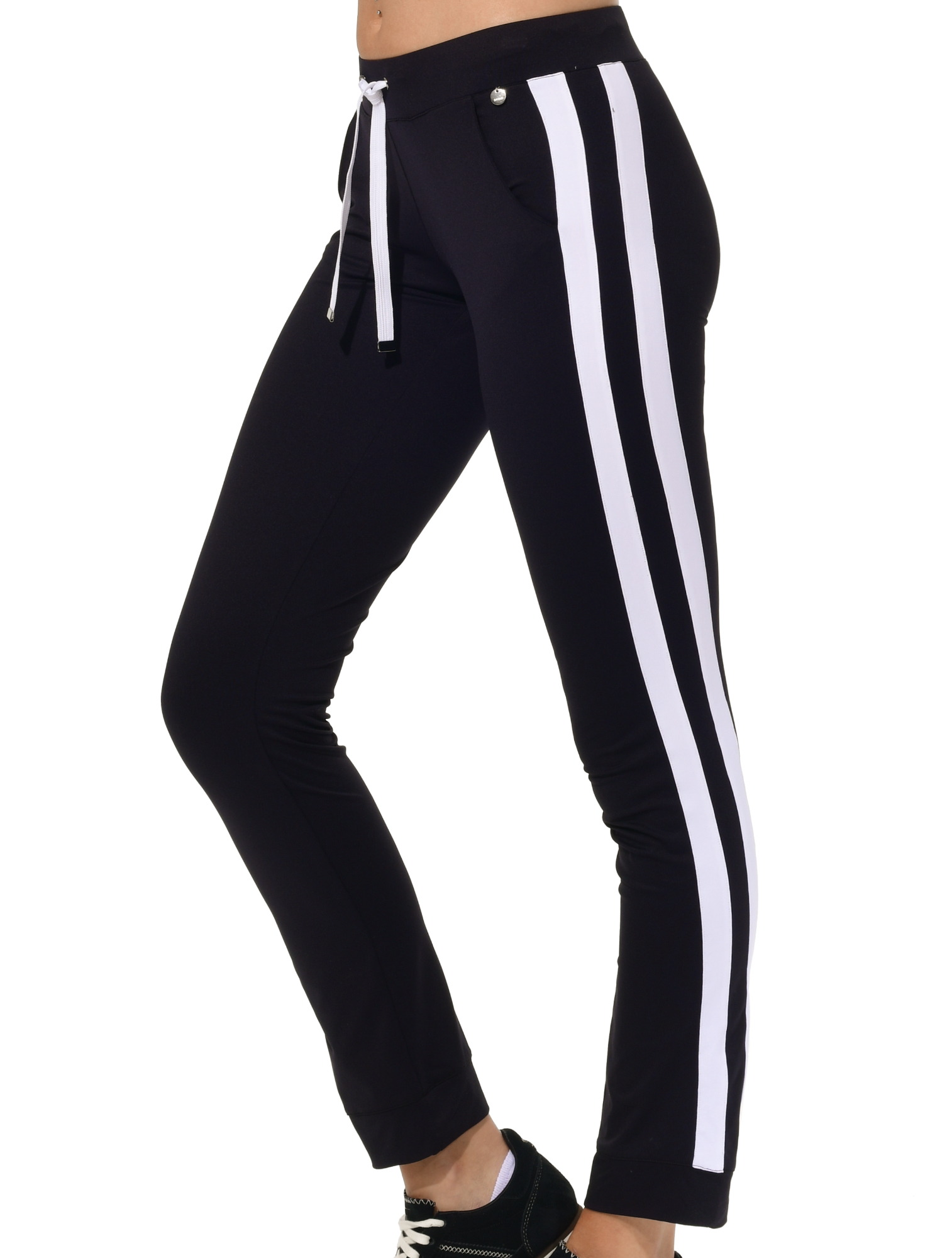 Jersey Track Pants black/white