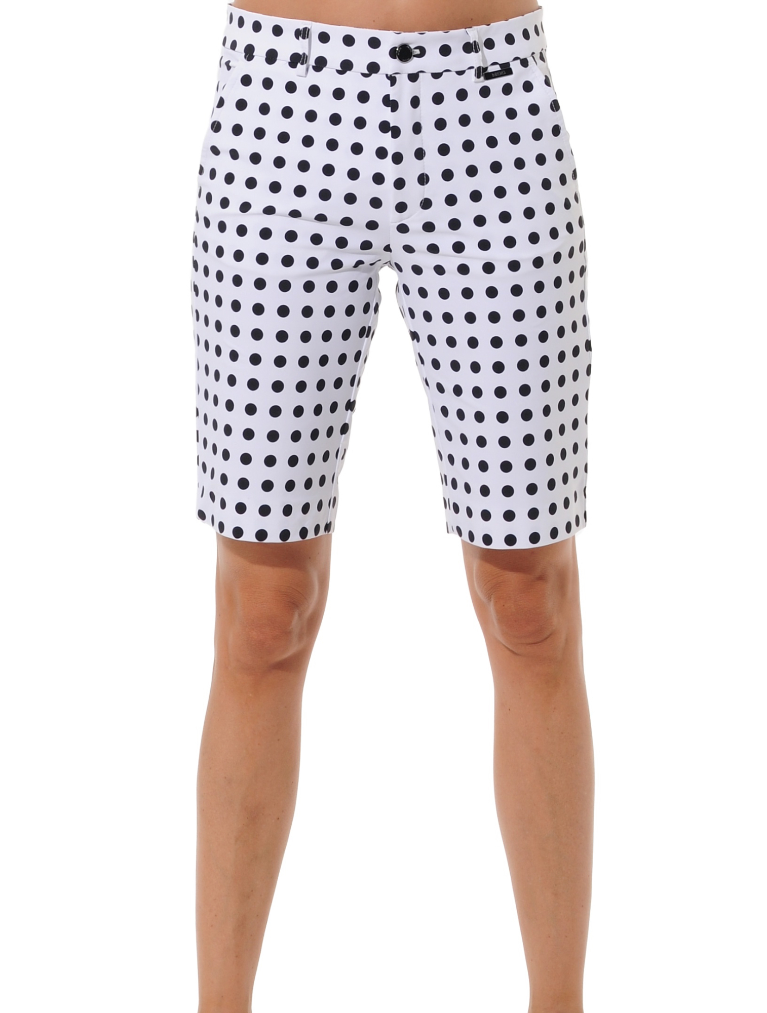 Dots print golf bermuda shorts black/white