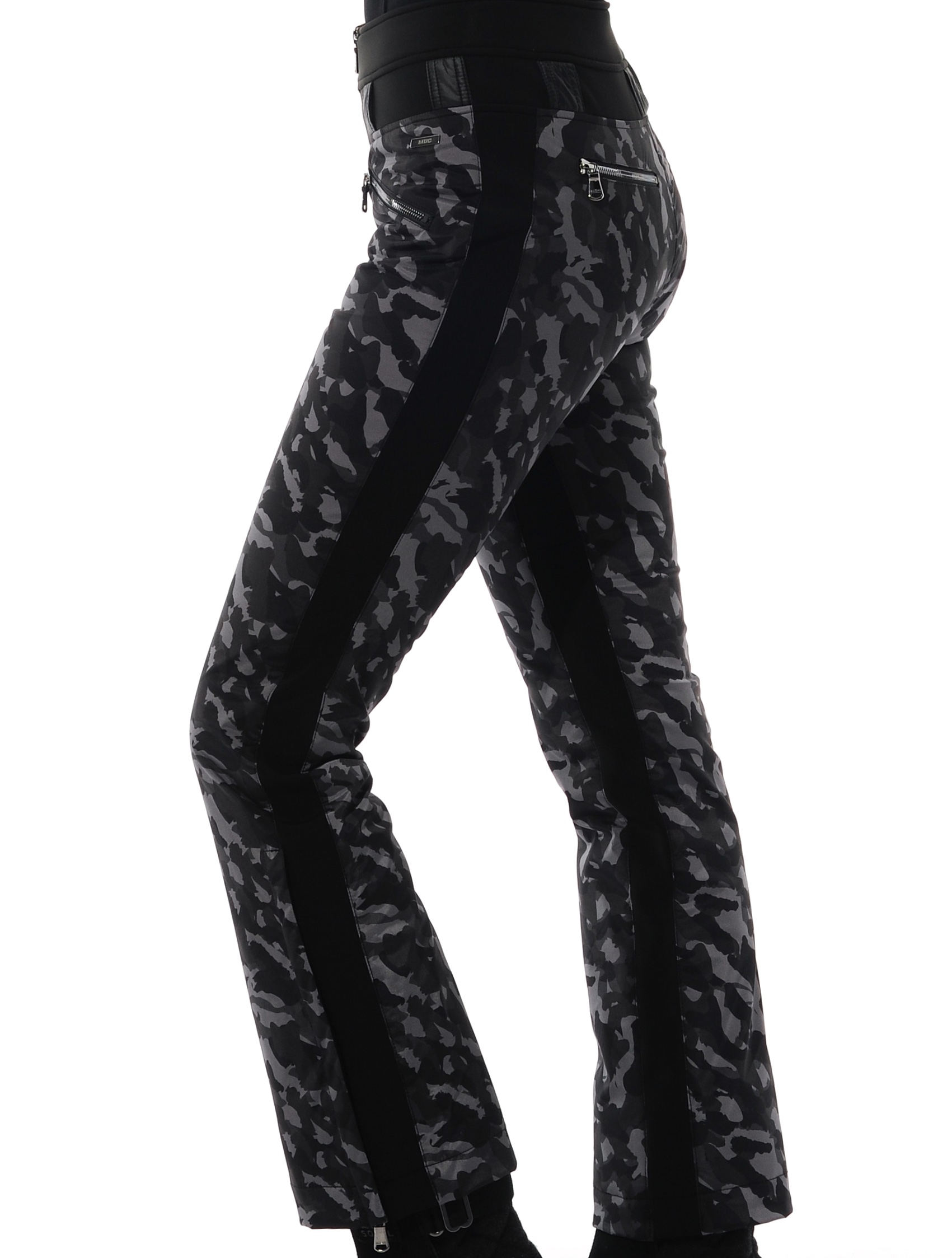 stretch print ski pants camouflage black 