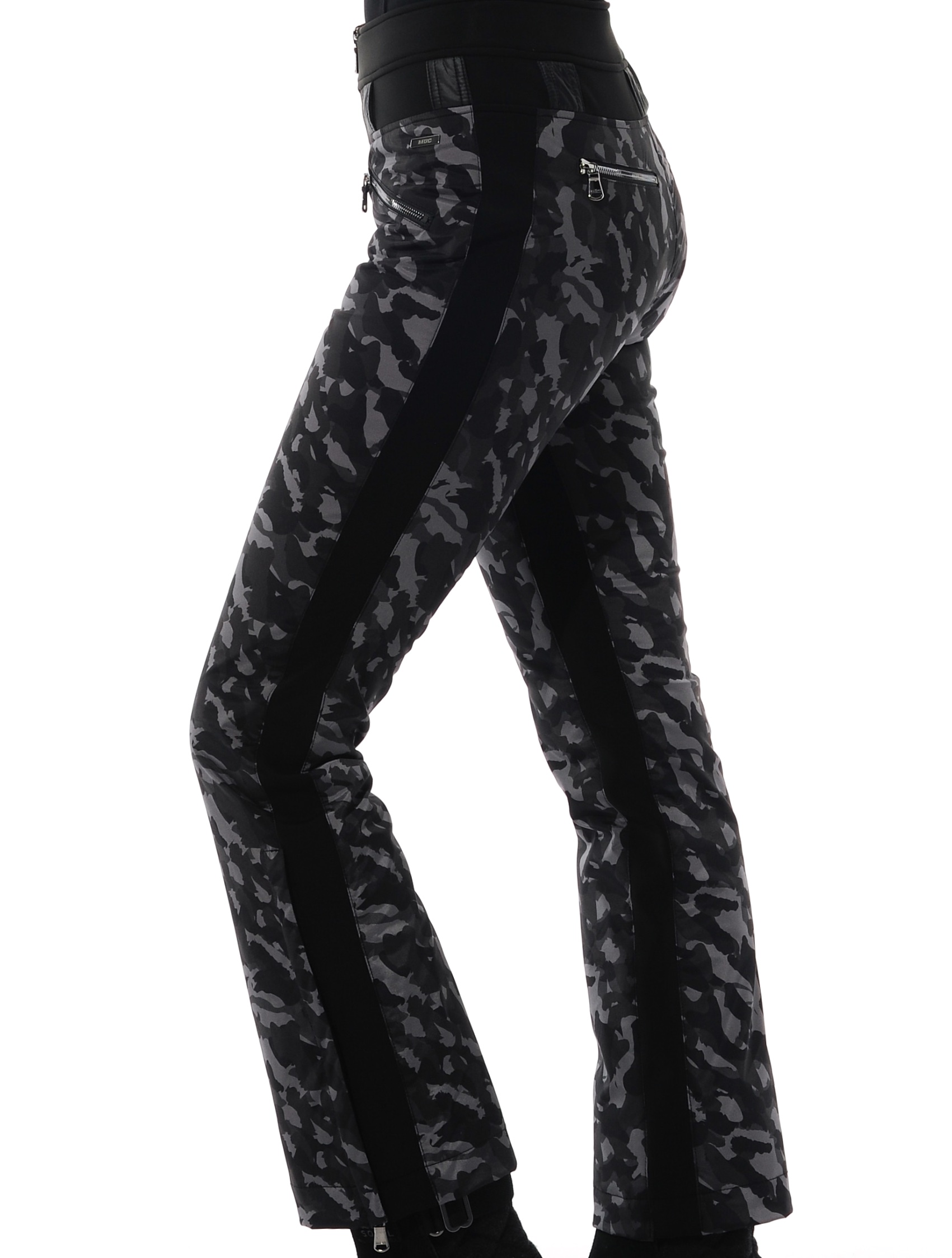 Stretch Print Skihose camouflage black