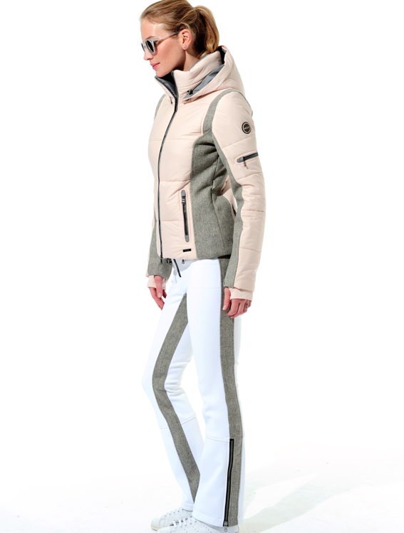 4way stretch Schoeller ski pants white/light grey 