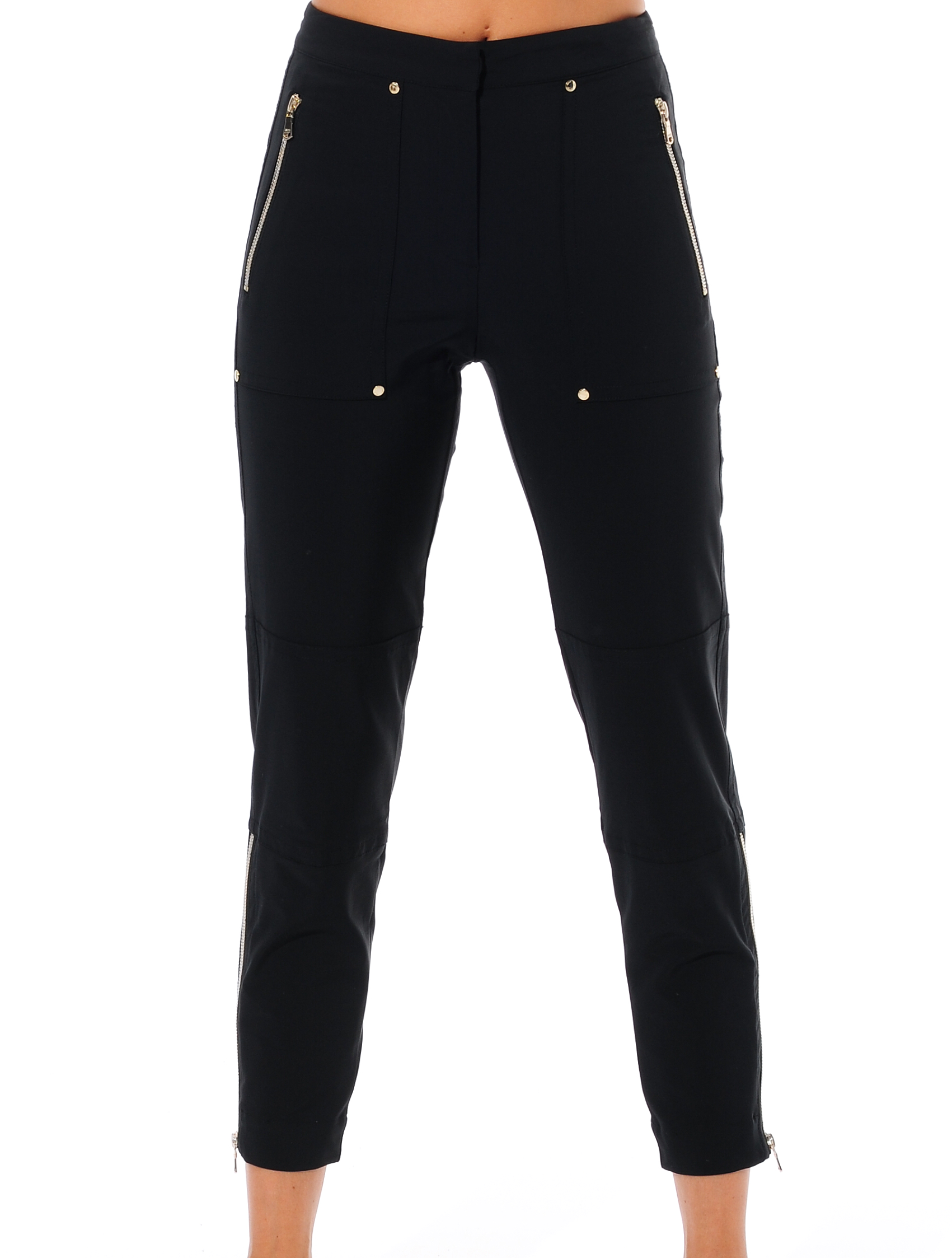4way stretch tapered fit cargo pants black 