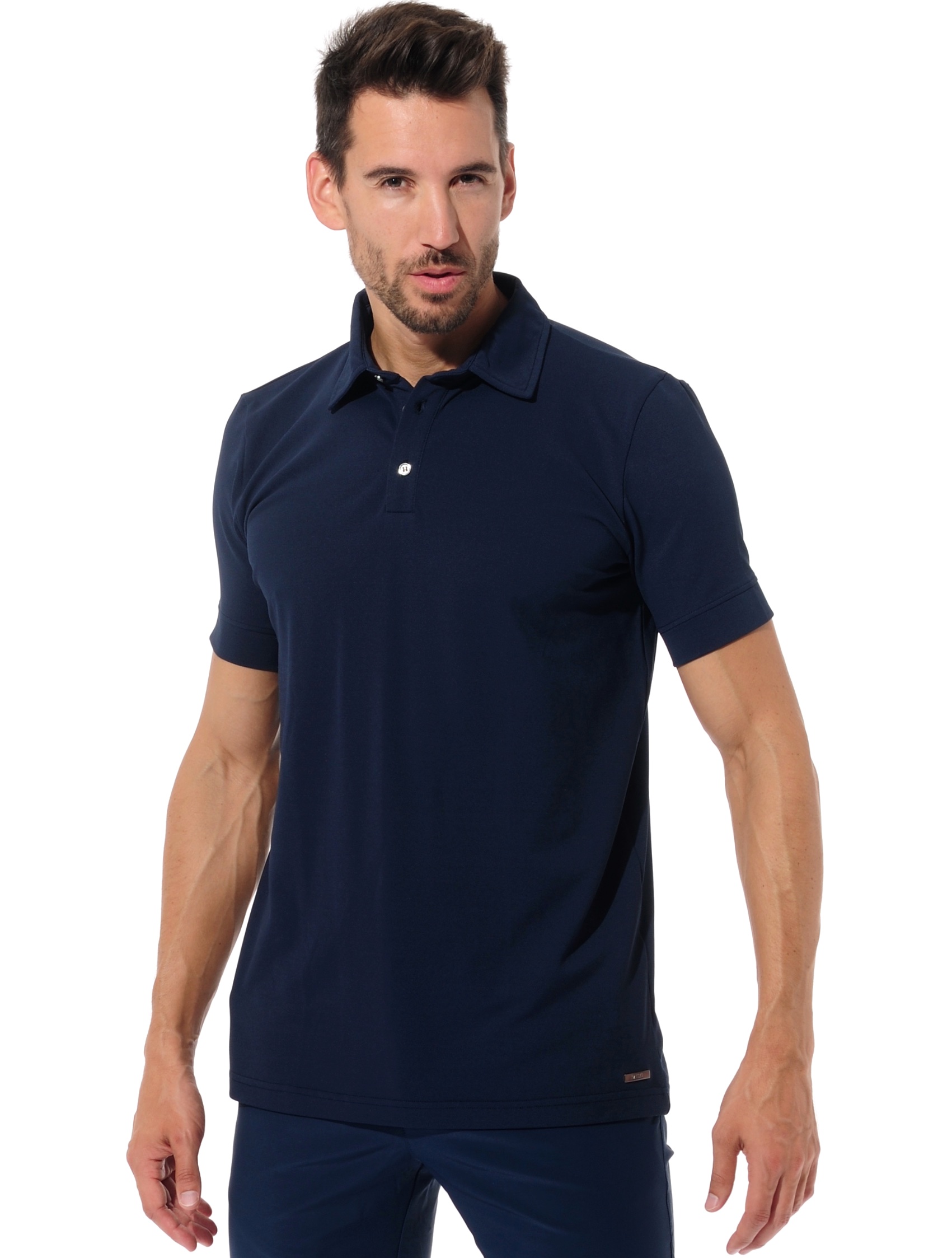 Jersey polo shirt navy 