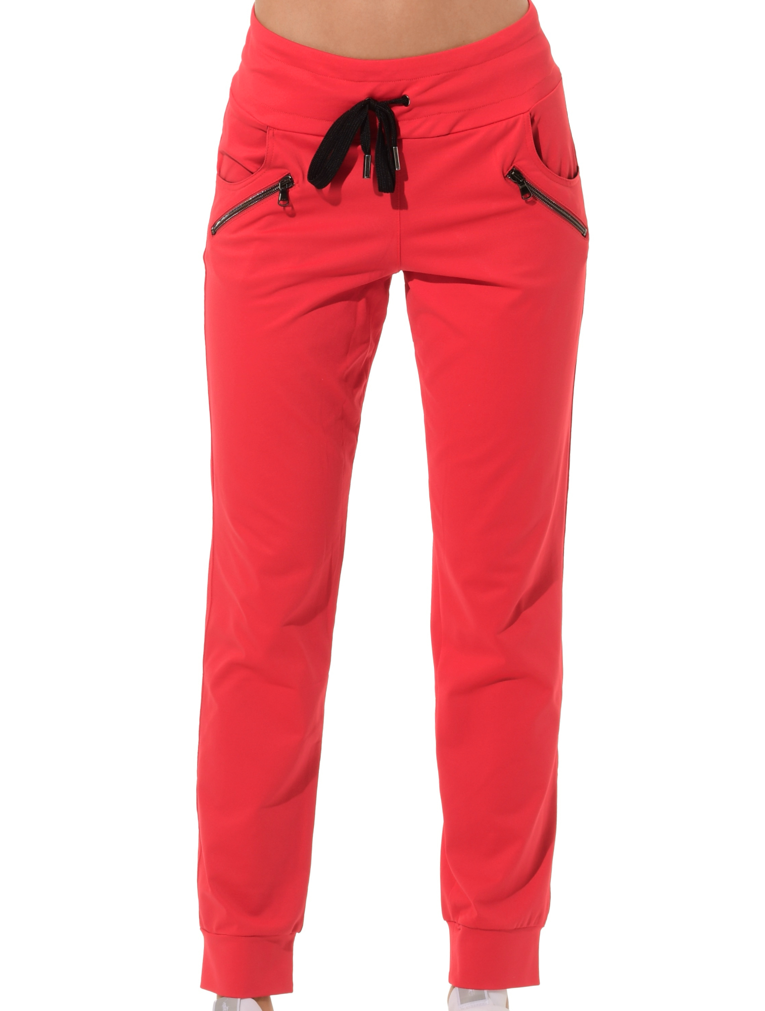 Jersey travel pants red