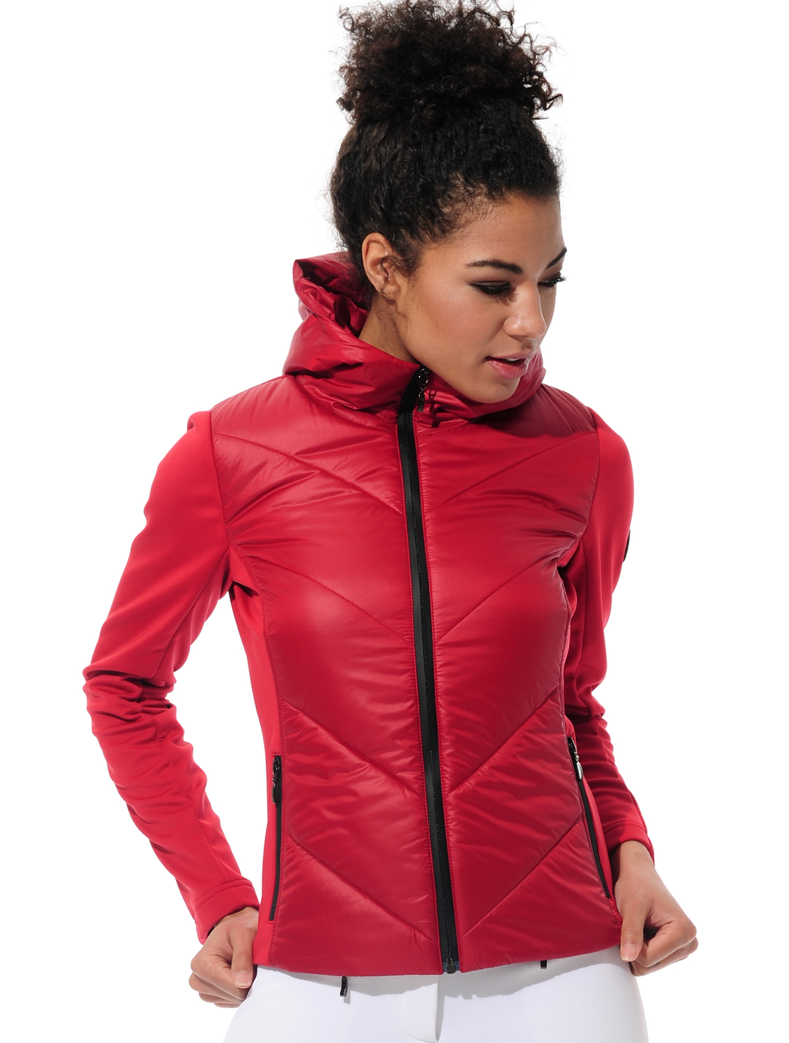 power stretch jacket ruby 