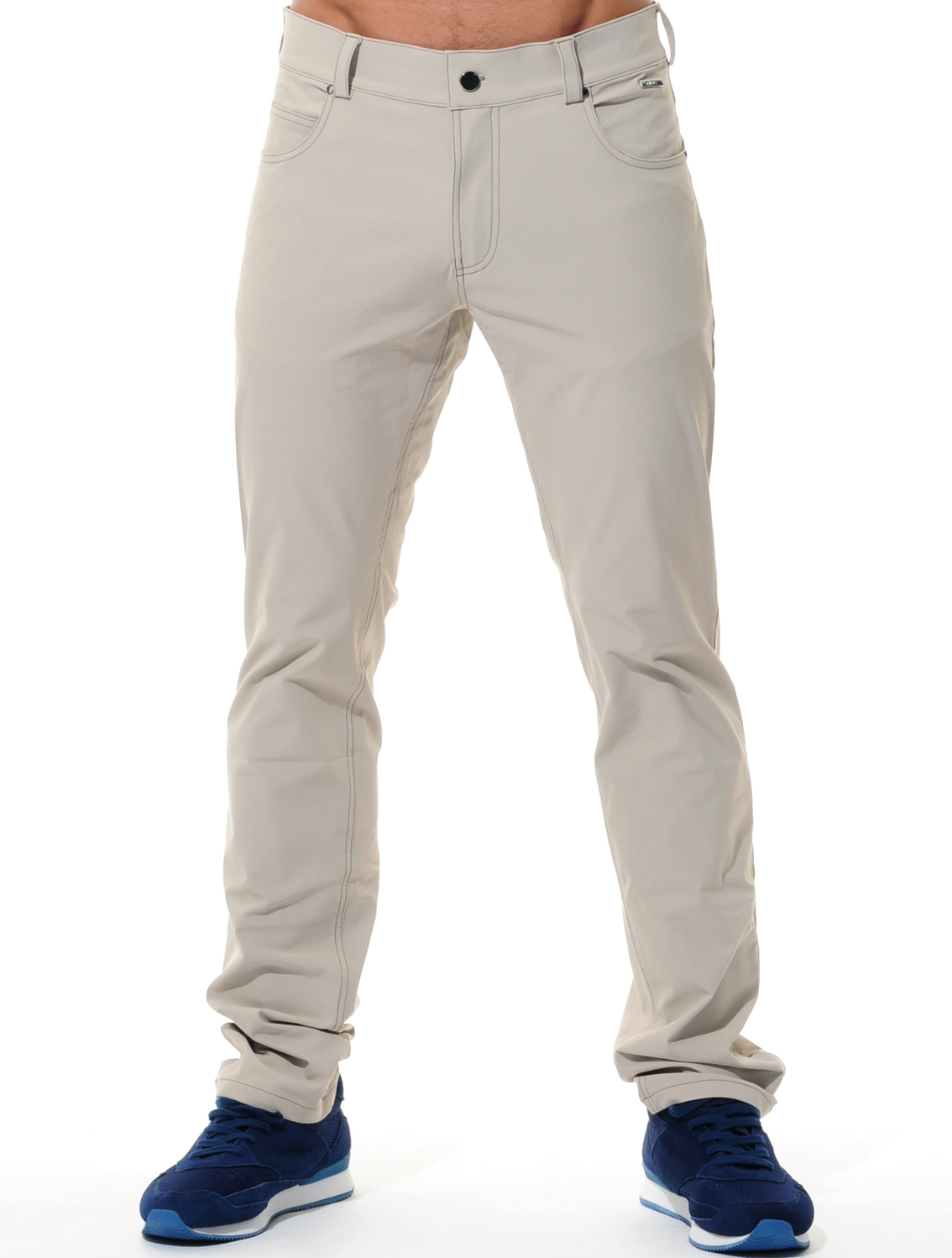 4way stretch 5pocket pants light taupe 