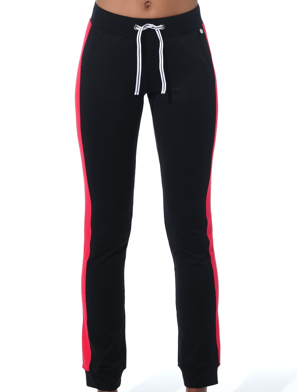 Meryl track pants black/red 