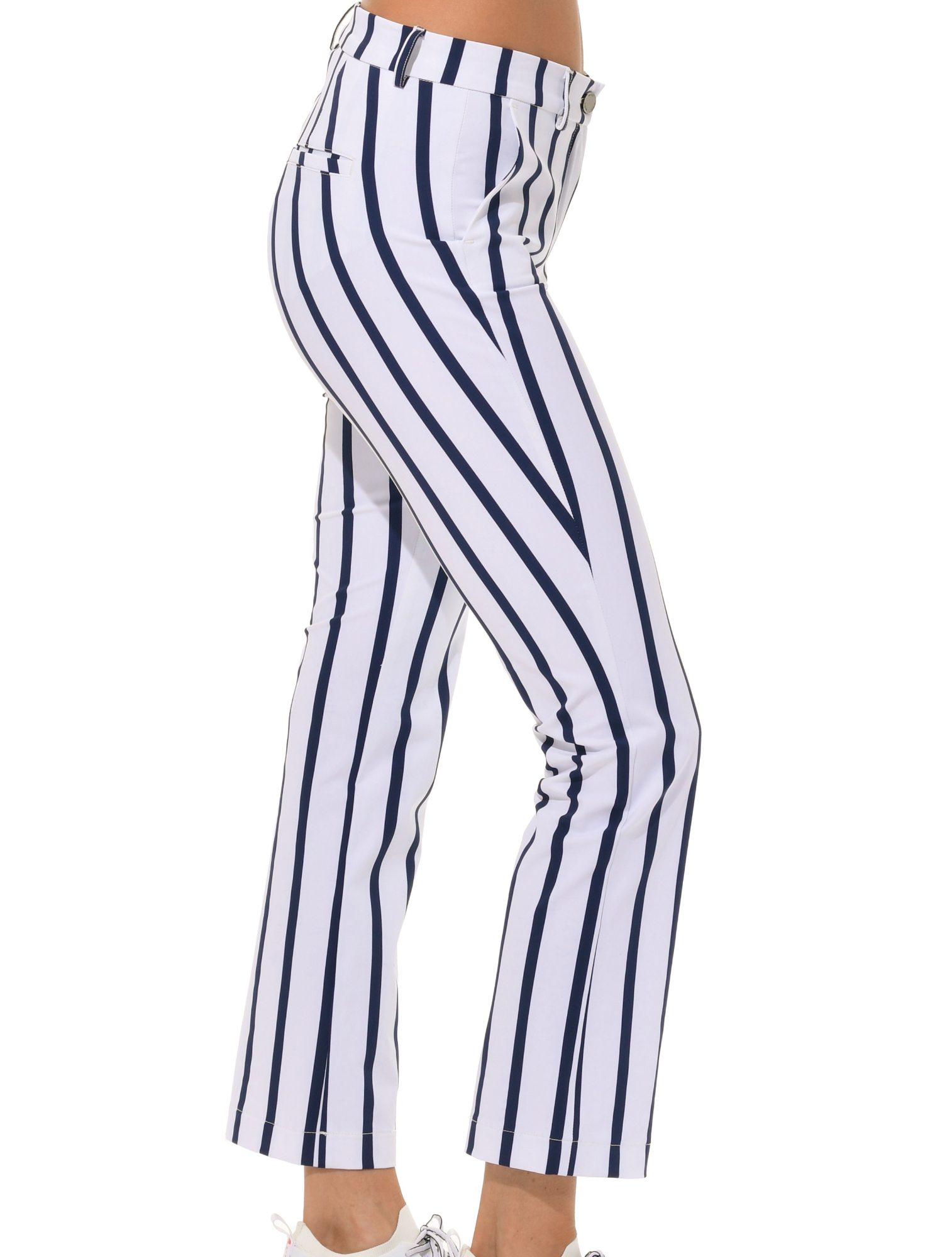 Riviera Print Ankle Chinos navy